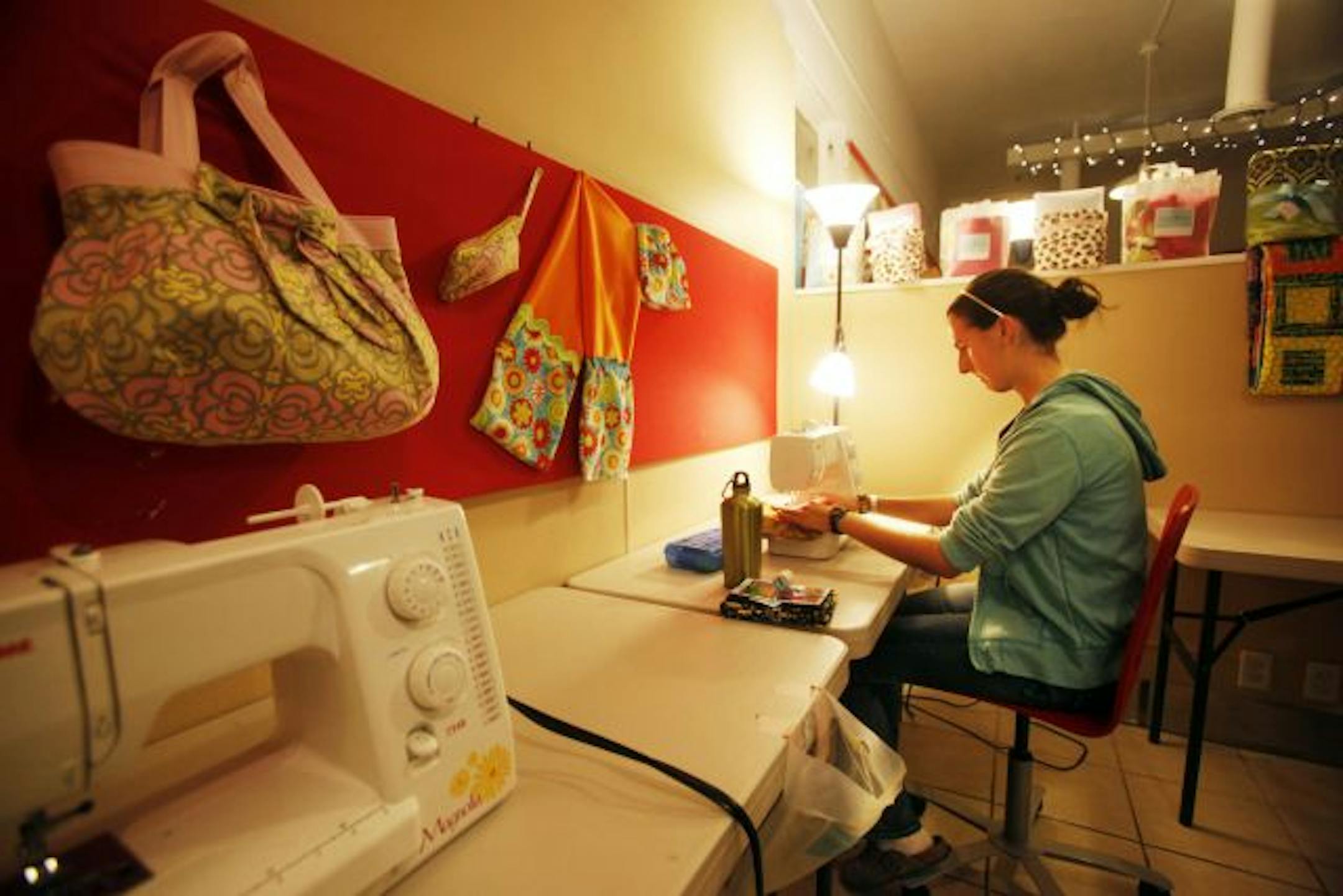 Katie McCreary, 14, a freshman at Washburn High, has found a creative outlet in sewing, which she's learning at Sewtropolis.