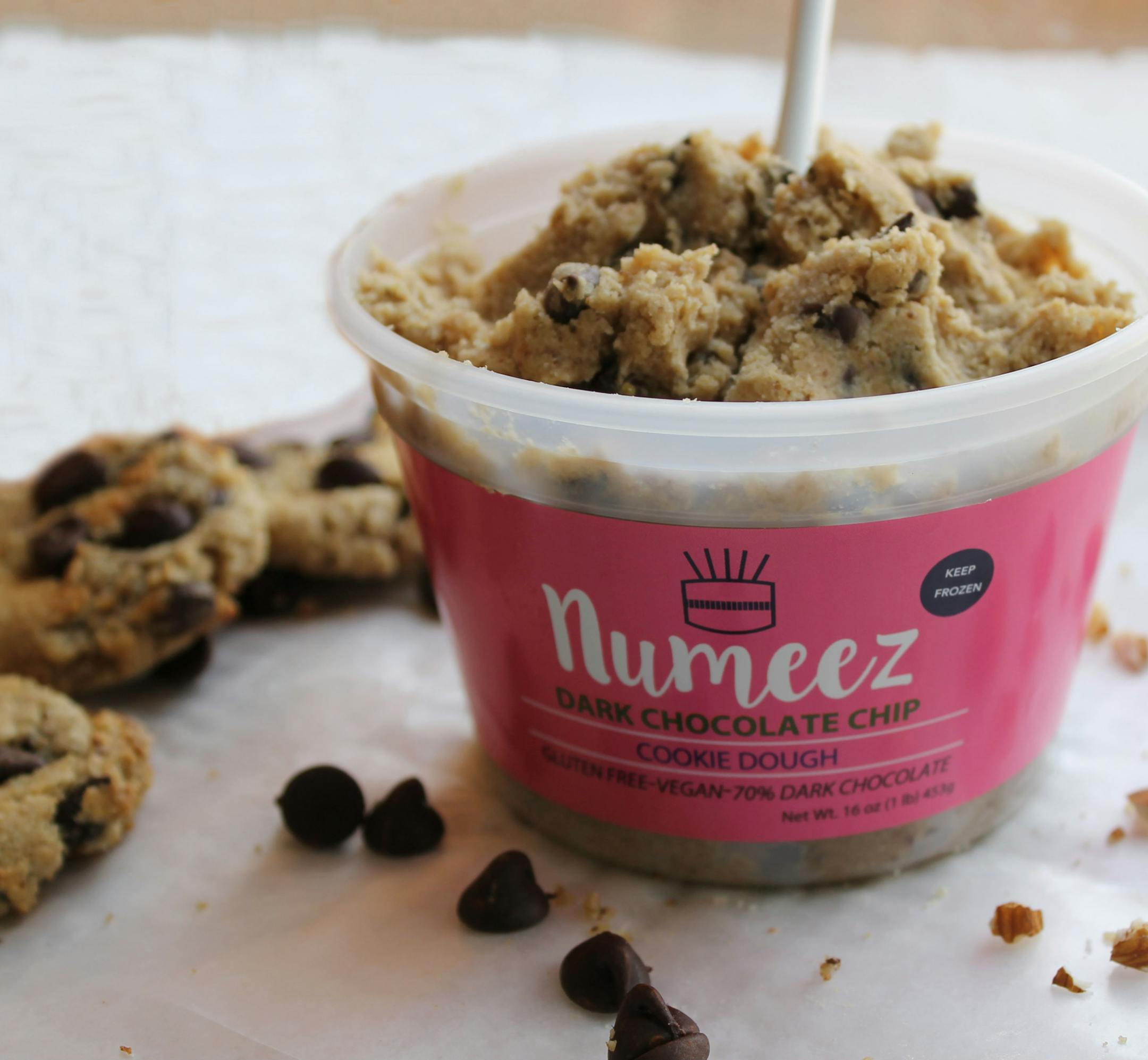 Numeez's dark chocolate chip cookie dough. provided photo