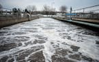 Waste water churns in aeration tanks. ] Mark Vancleave - mark.vancleave@startribune.com * The Metropolitan Wastewater Treatment plant in St. Paul whic