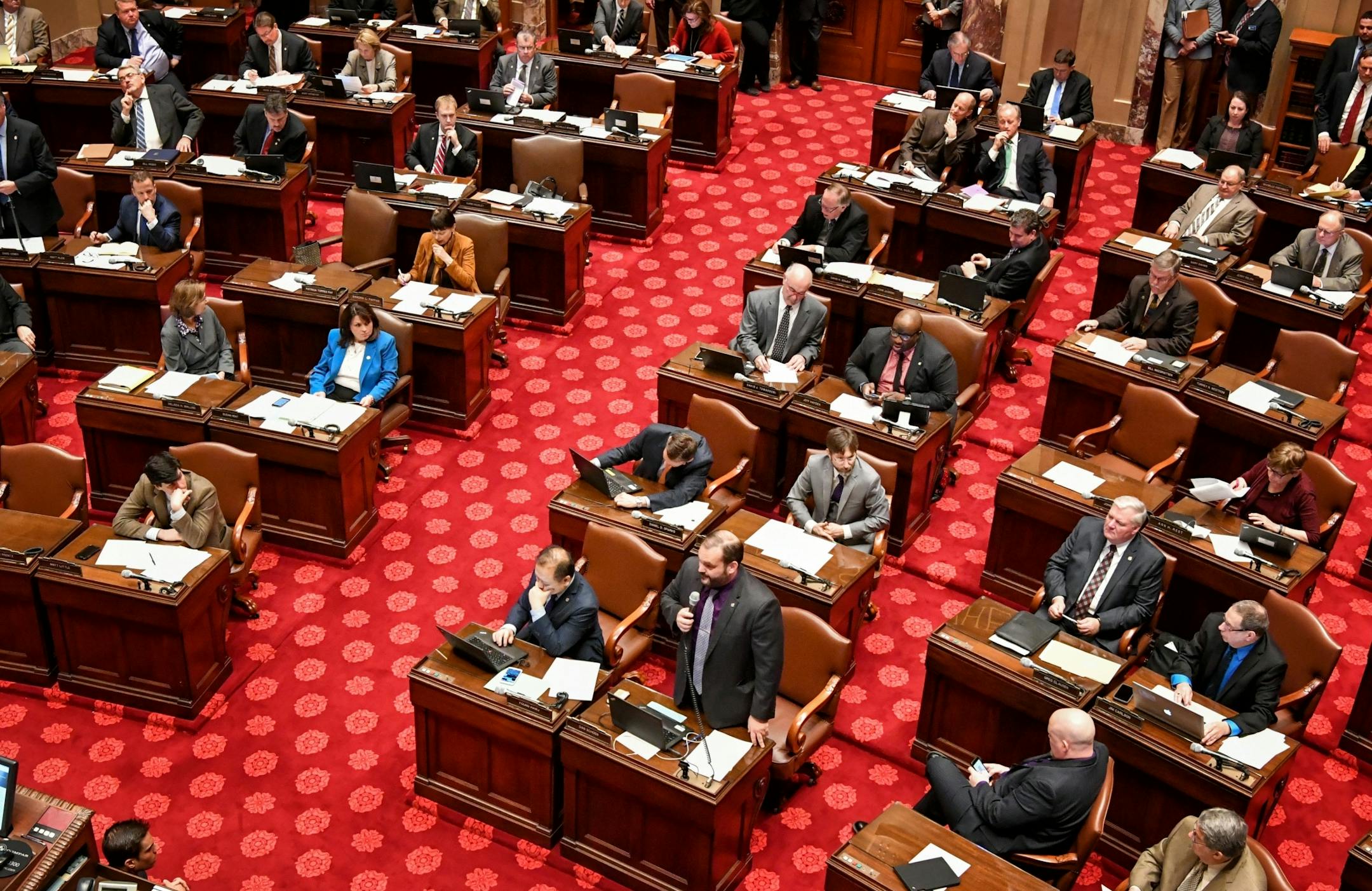 Bill to repeal the ban on Sunday liquor store sales hits the Senate floor.