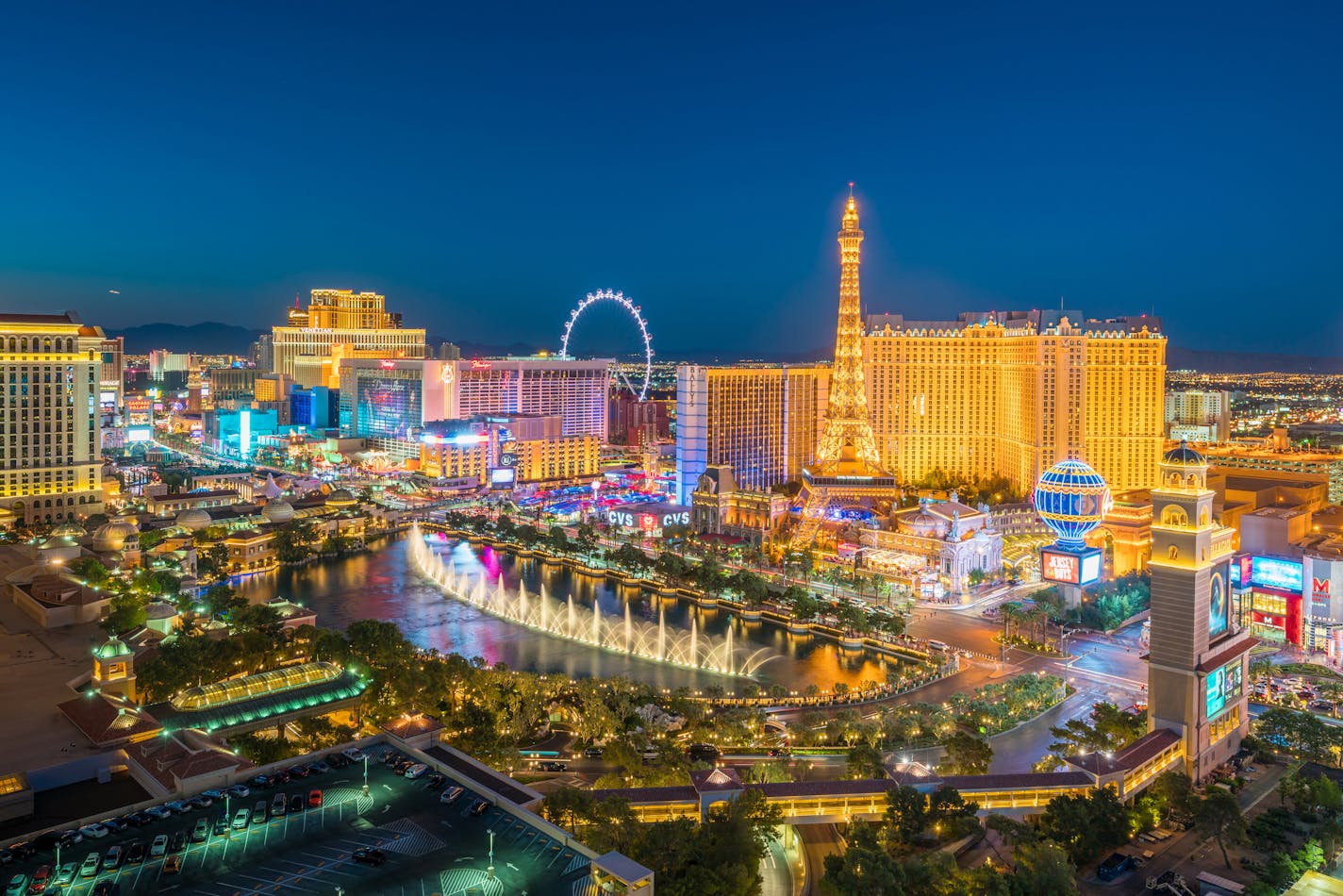 World famous Vegas Strip in Las Vegas, Nevada. istock