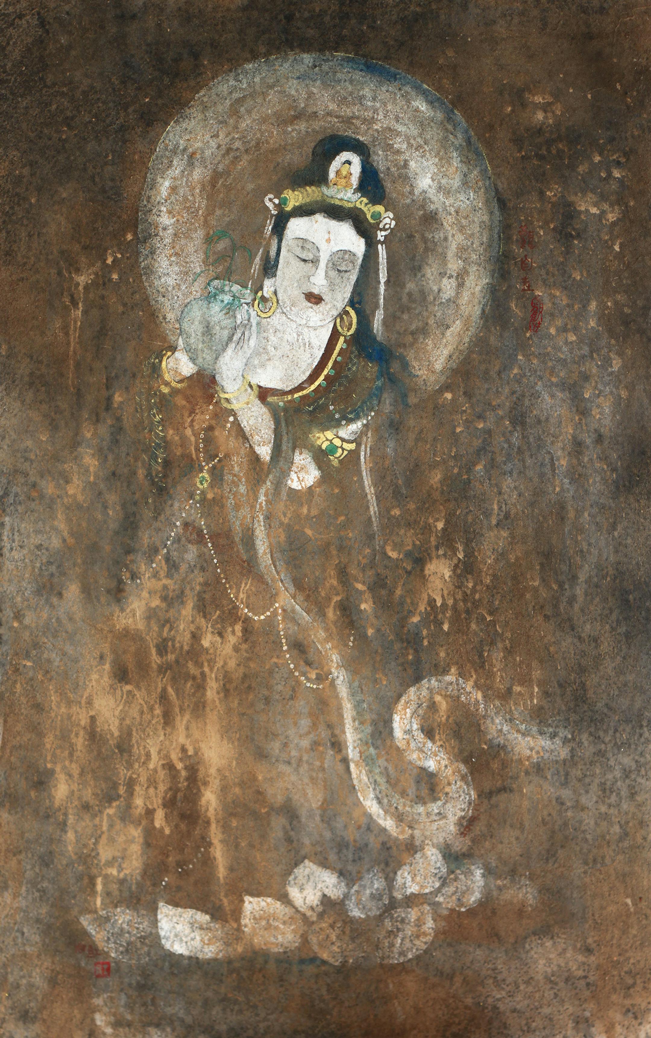 Painting by XiangHong Liu, ìWonderful Clouds 6î Provided by Katherine E. Nash Gallery