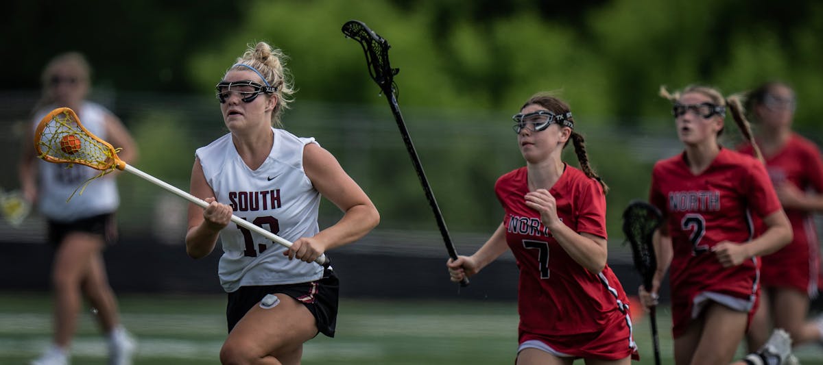 Lakeville South's Katie Grubbs, an All-Metro first-teamer, stays ahead of the pack.