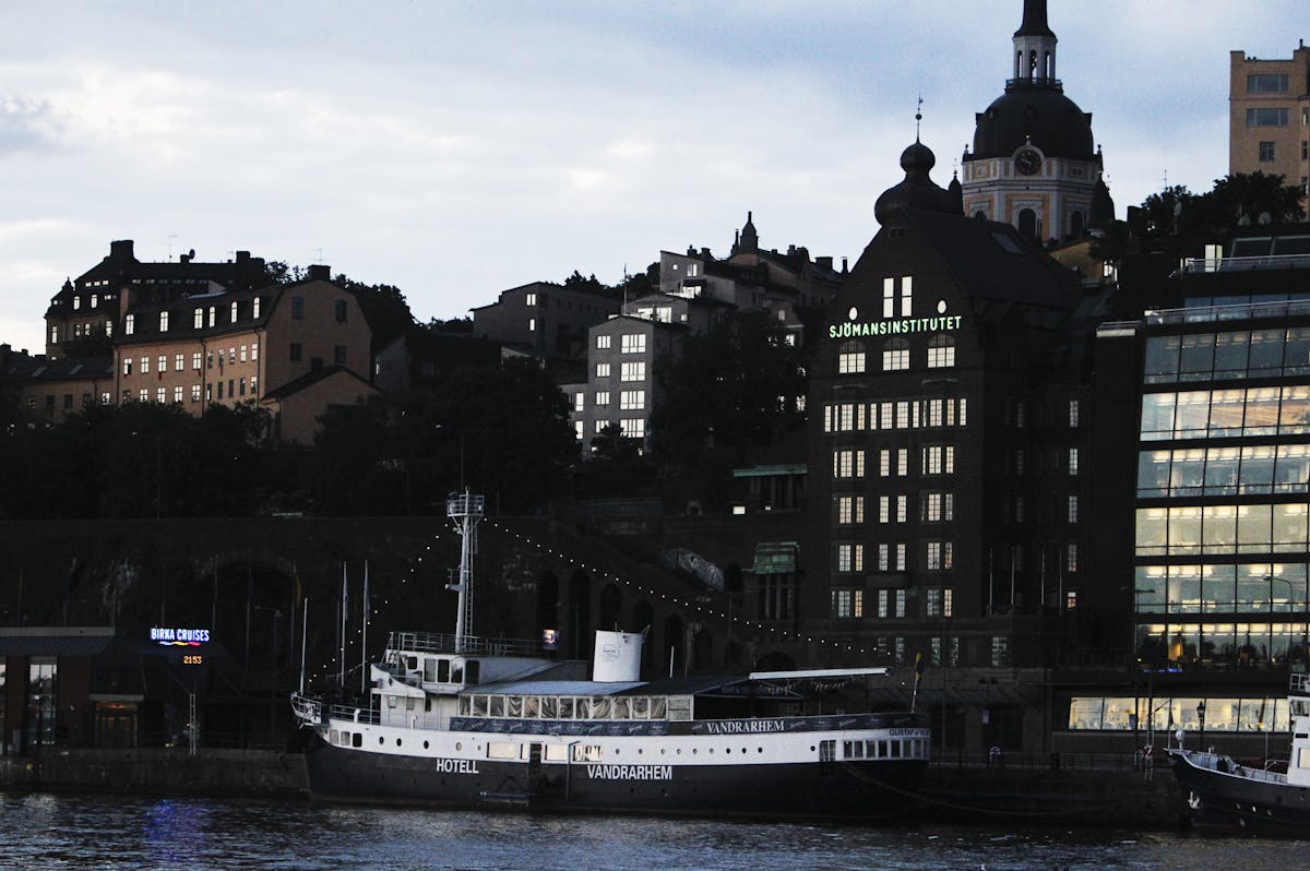The Gustaf Af Klint boat hostel, anchored in the waters of central Stockholm Saturday, June 30, 2012.](DAVID JOLES/STARTRIBUNE) djoles@startribune.com