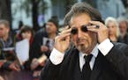 Actor Al Pacino poses for photographers upon arrival at the premiere of the film 'The Irishman' as part of the London Film Festival, in central London