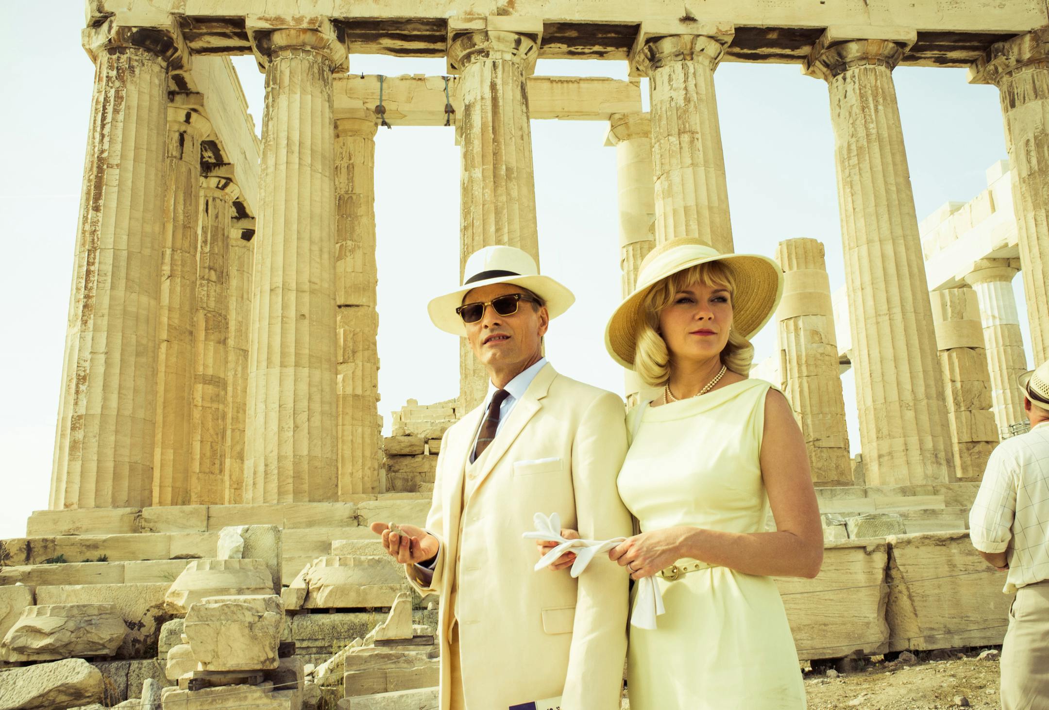 In this image released by Magnolia Pictures, Viggo Mortensen, left, and Kirsten Dunst appear in a scene from "The Two Faces of January." (AP Photo/Magnolia Pictures)