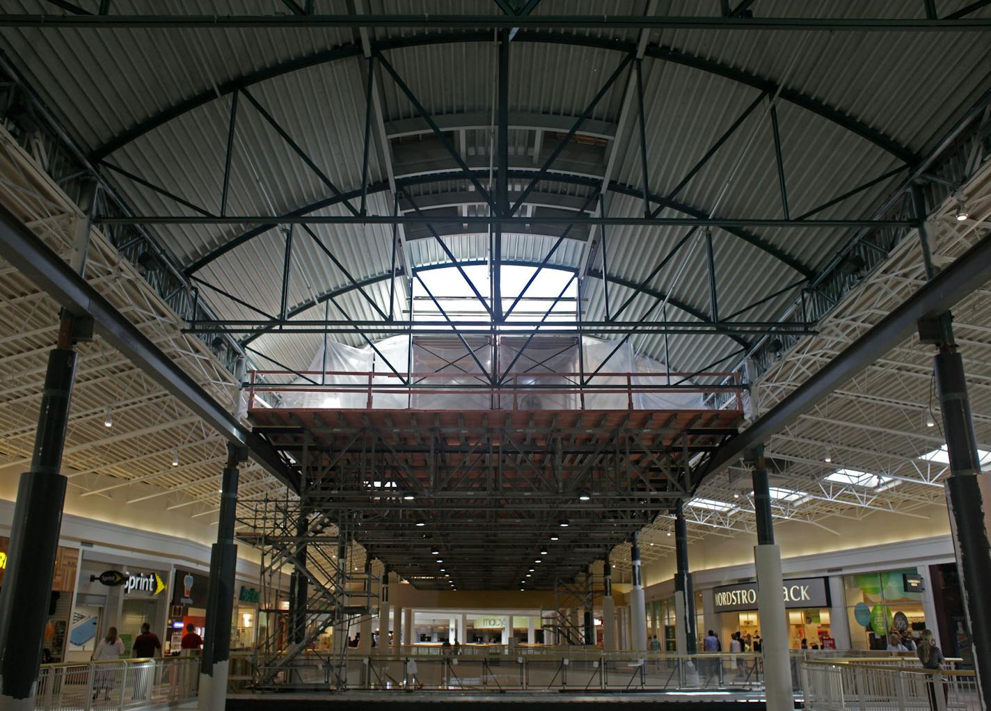 A huge skylight is part of the remodel at the mall, which until now hadn&#x2019;t had a major update.