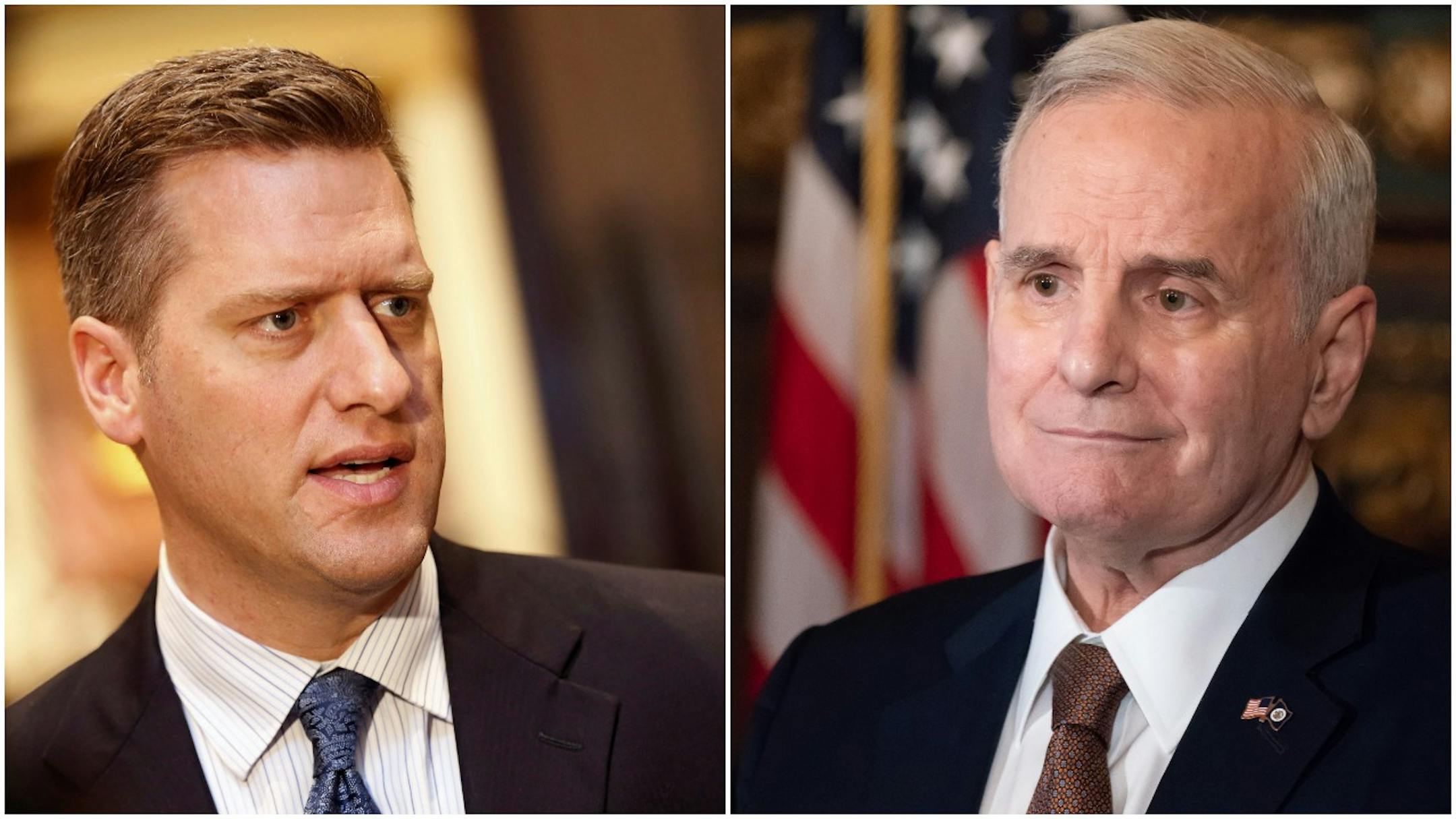 House Speaker Kurt Daudt, left, and Gov. Mark Dayton will be key players in what the final tax bill will look like.