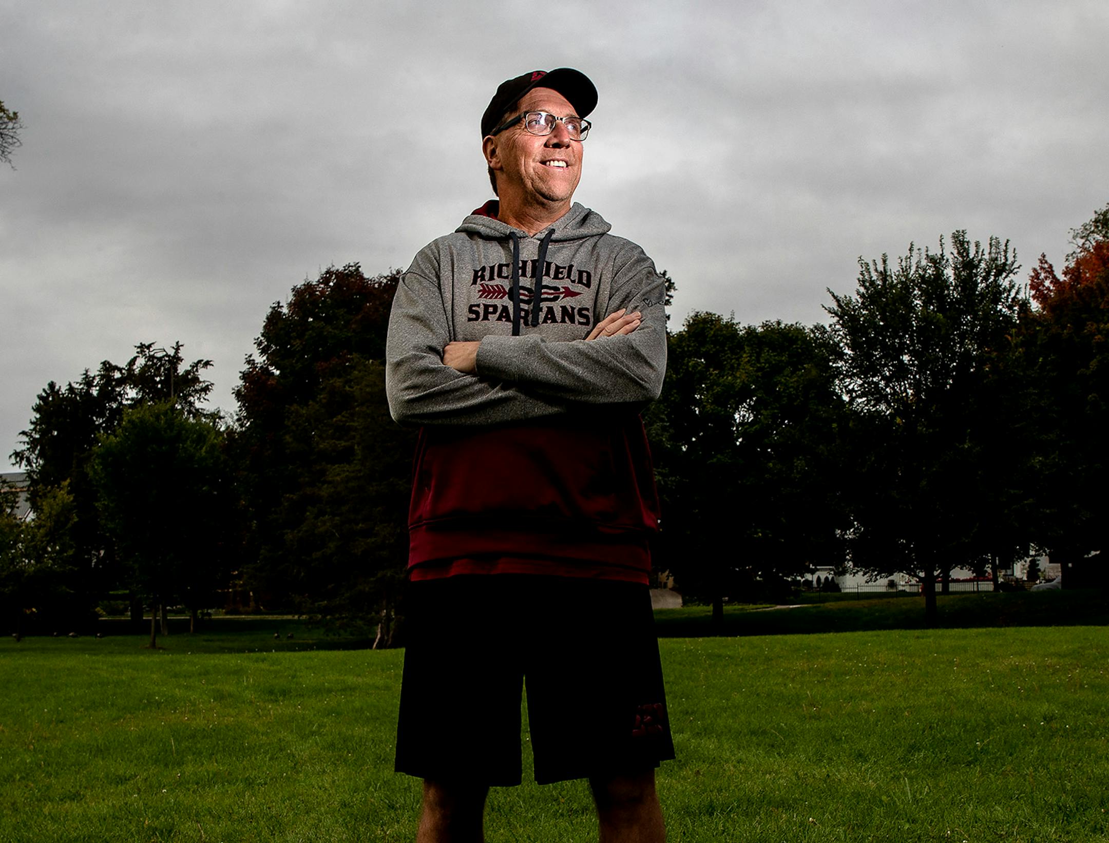 Marty Huberty will be running in his 93th marathon. ] CARLOS GONZALEZ • cgonzalez@startribune.com – September 20, 2018, Minneapolis, MN, Twin Cities marathoners,