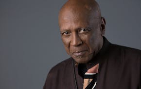 FILE - Louis Gossett Jr. poses for a portrait in New York to promote the release of "Roots: The Complete Original Series" on Bu-ray on May 11, 2016. G