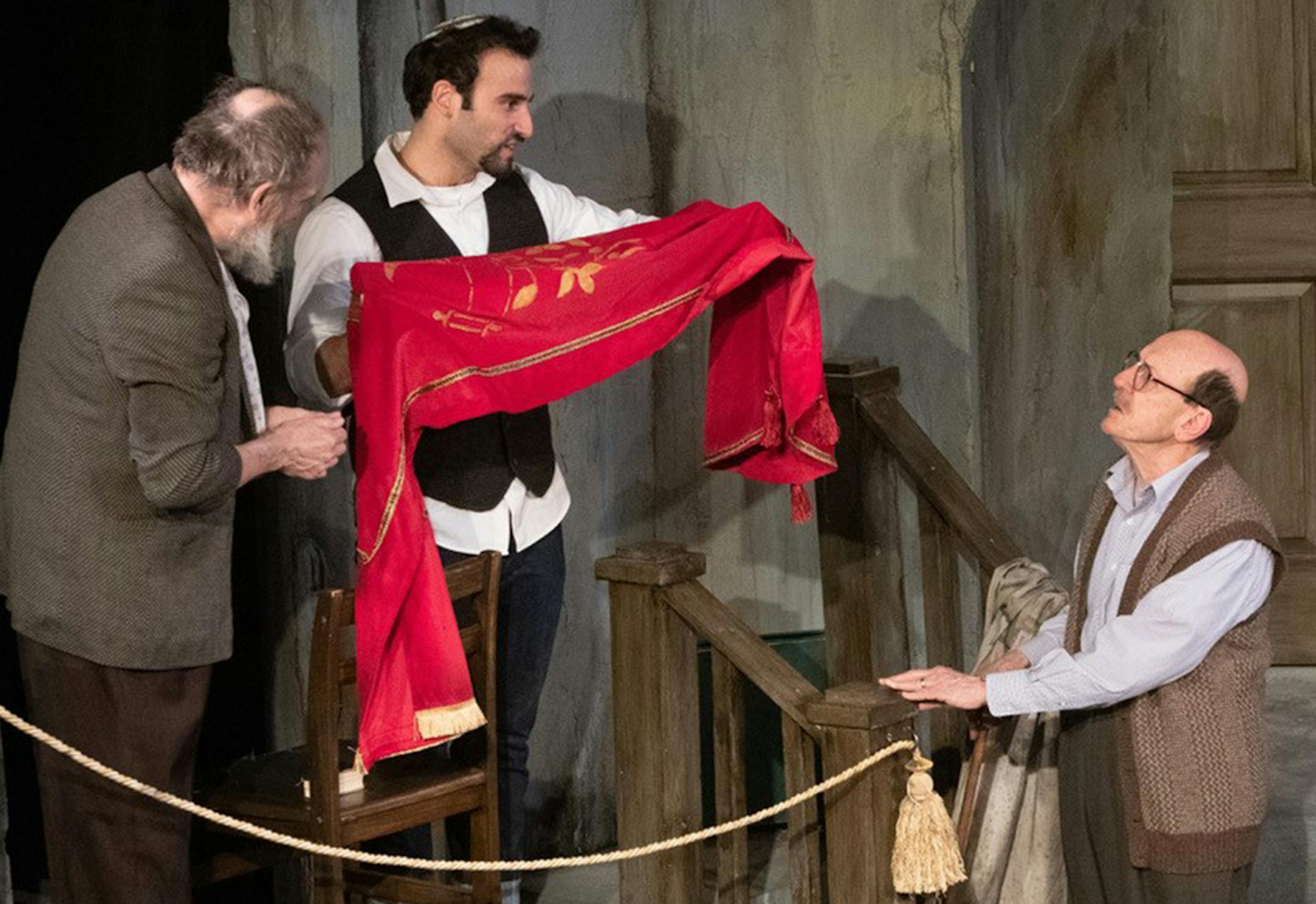 Charles Numrich, Avi Aharoni, Raye Birk and Nathaniel Fuller in “Shul” from the Minnesota Jewish Theatre Company.
Photo provided by Minnesota