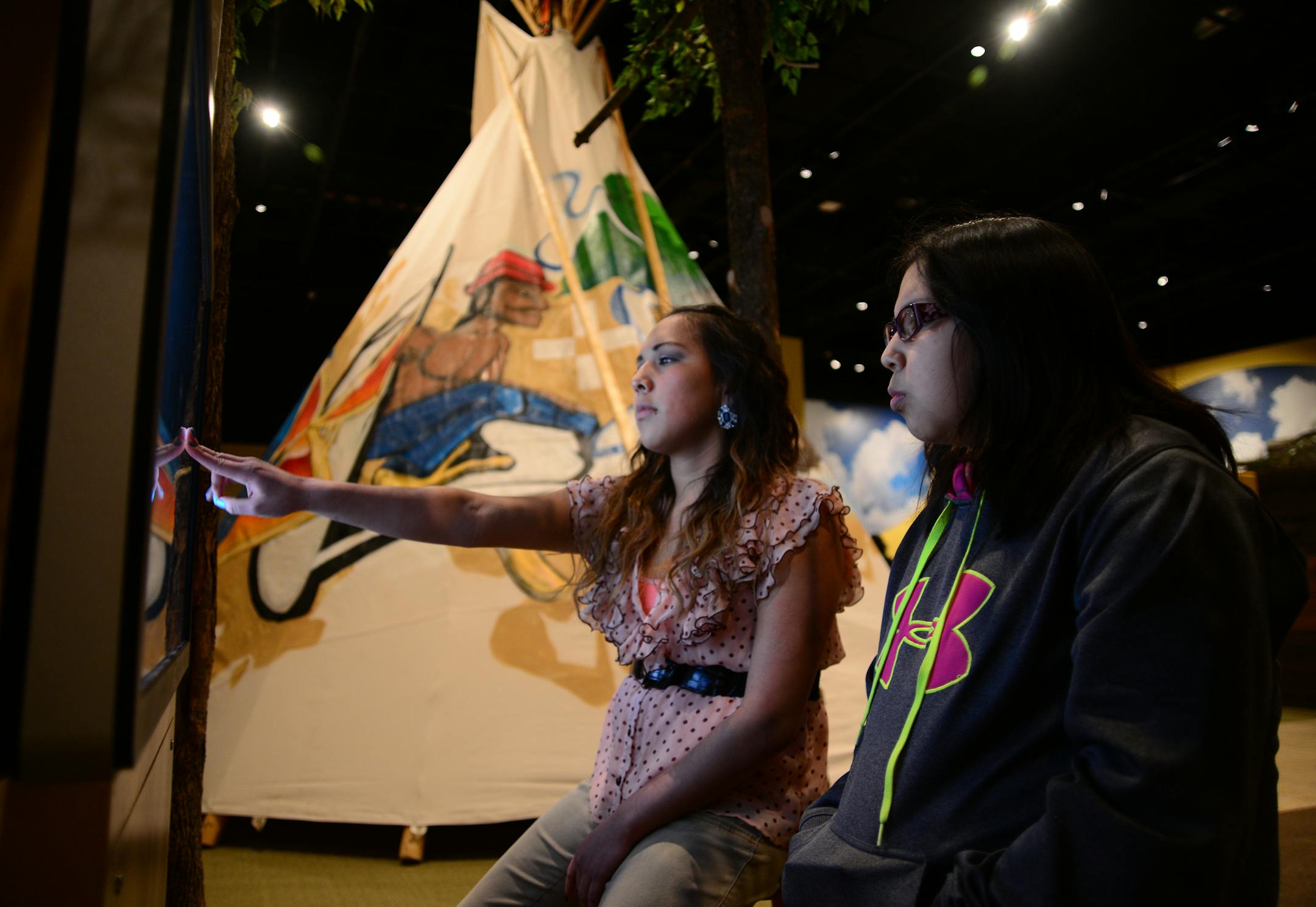 The "Then Now Wow" exhibit at the Minnesota History Center, contrasts old and new.