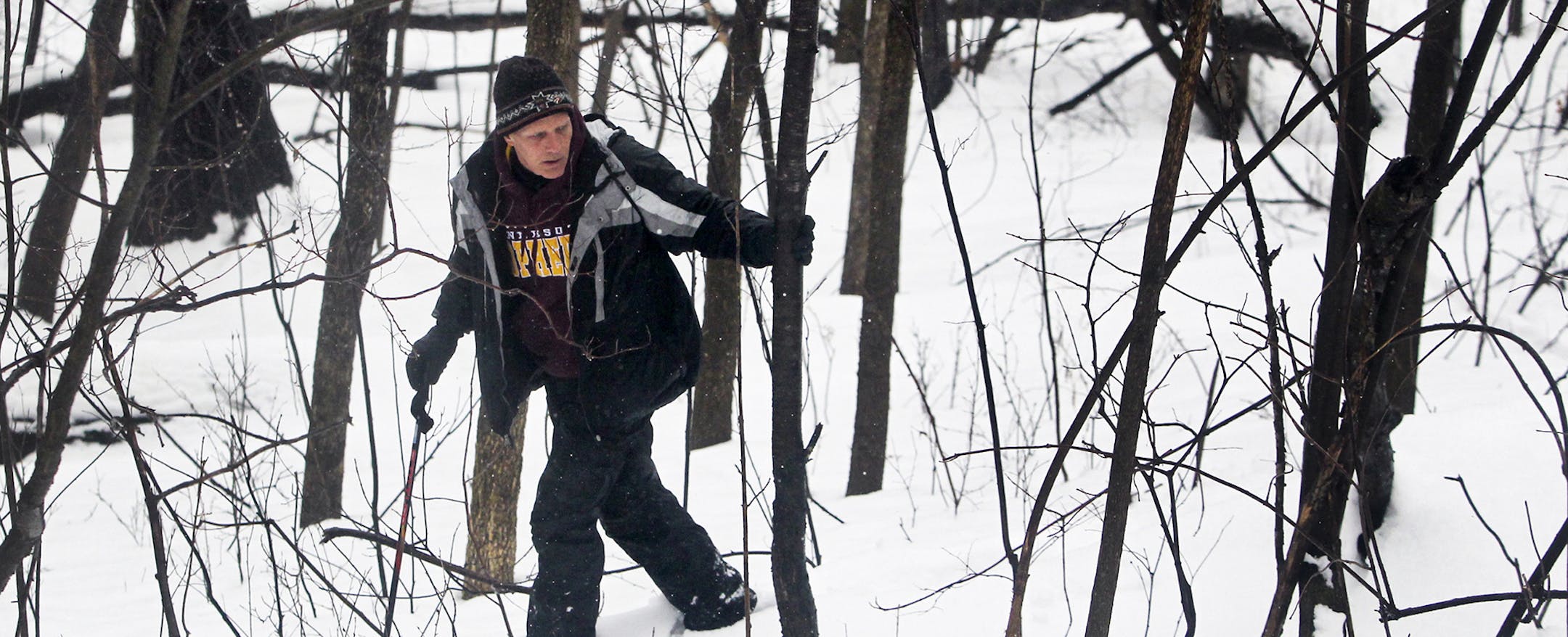 Jeff Kelly of Wayzata joined volunteers searching Spring Lake Reserve, along the Mississippi River, for the body of Kira Trevino Saturday, March 9, 2013 in Rosemount, MN.Trevino is the St. Paul woman who went missing on Feb.24 and is presumed dead. Kelly, who has three daughters, said "you want closure."] (DAVID JOLES/STARTRIBUNE) djoles@startribune.com Volunteers searched the Spring Lake Reserve Saturday, March 9, 2013, in Rosemount, near the Mississippi River for the body of Kira Trevino, the