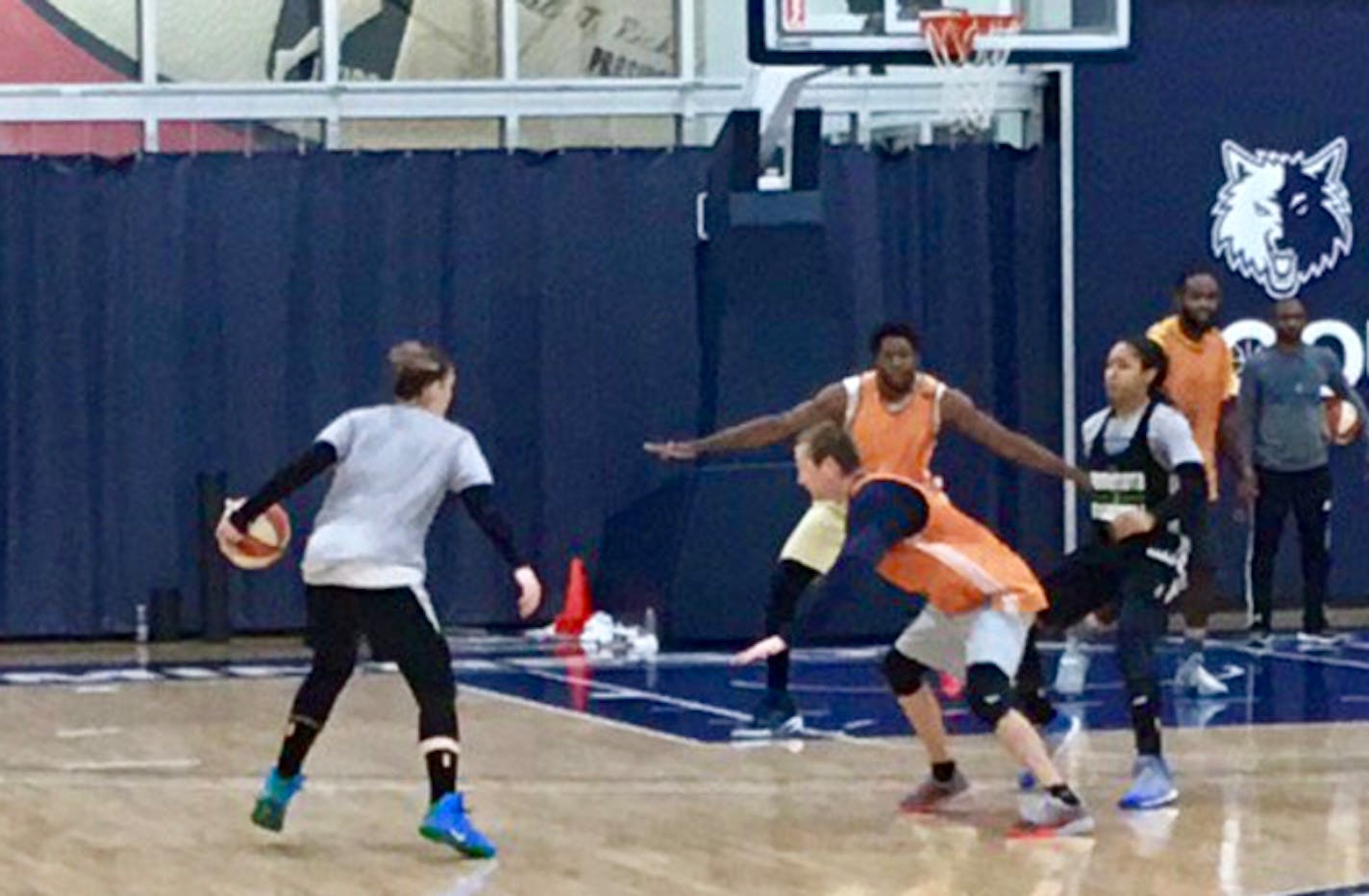 Lindsay Whalen is back on the floor for the Lynx.