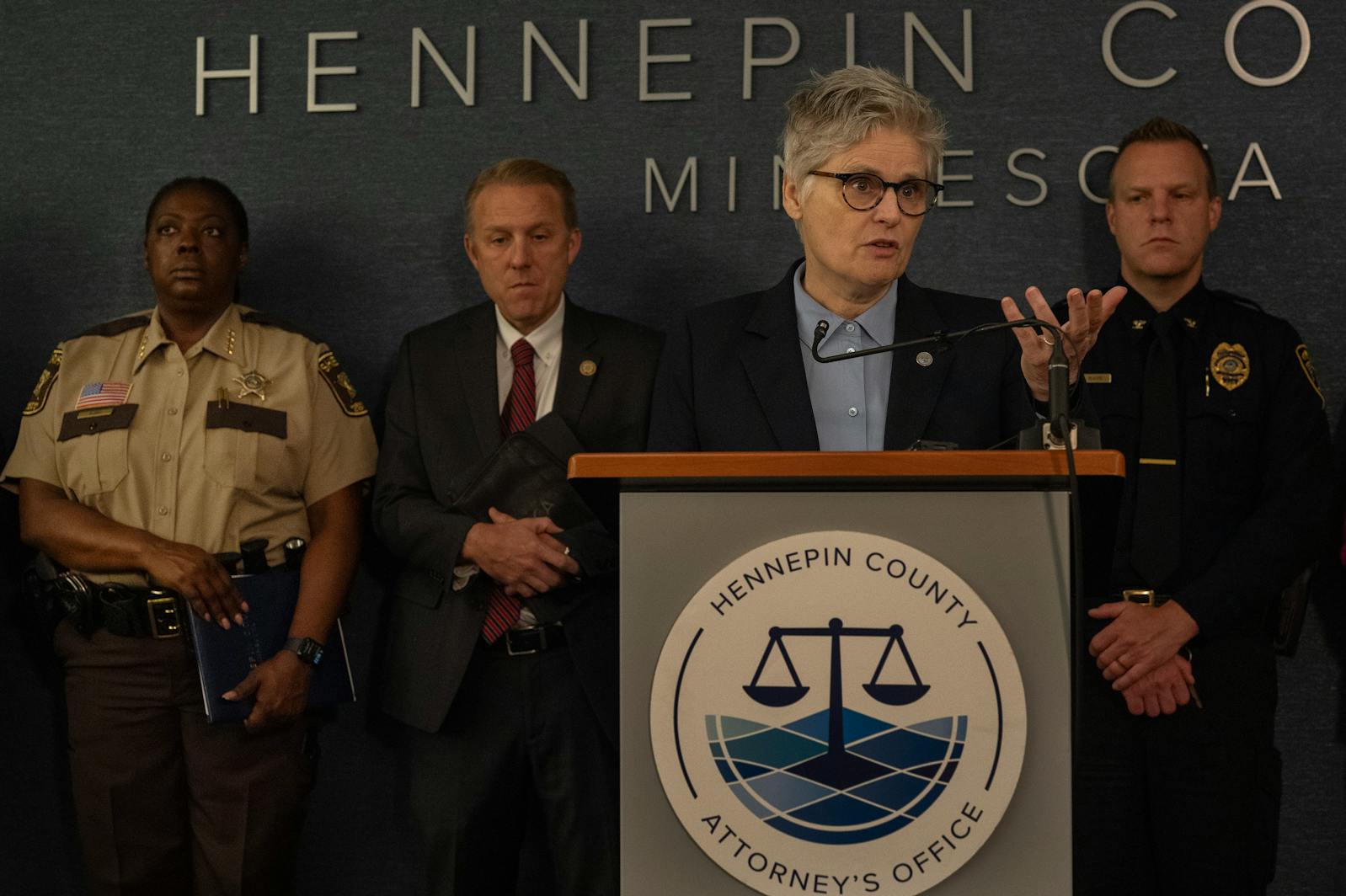 Hennepin County Attorney Mary Moriarty announced initial charges against Vance Boelter the morning after his arrest in June.
