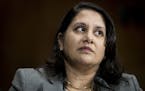 Neomi Rao, President Donald Trump's nominee for the U.S. Circuit Court of Appeals for the District of Columbia, while testifying at her confirmation h