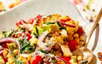 Grilled Corn Salad from Maria Provenzano's "Everyday Celebrations From Scratch" (Harper Horizon, 2022). Photo: Leslie Grow &amp; Bree McCool