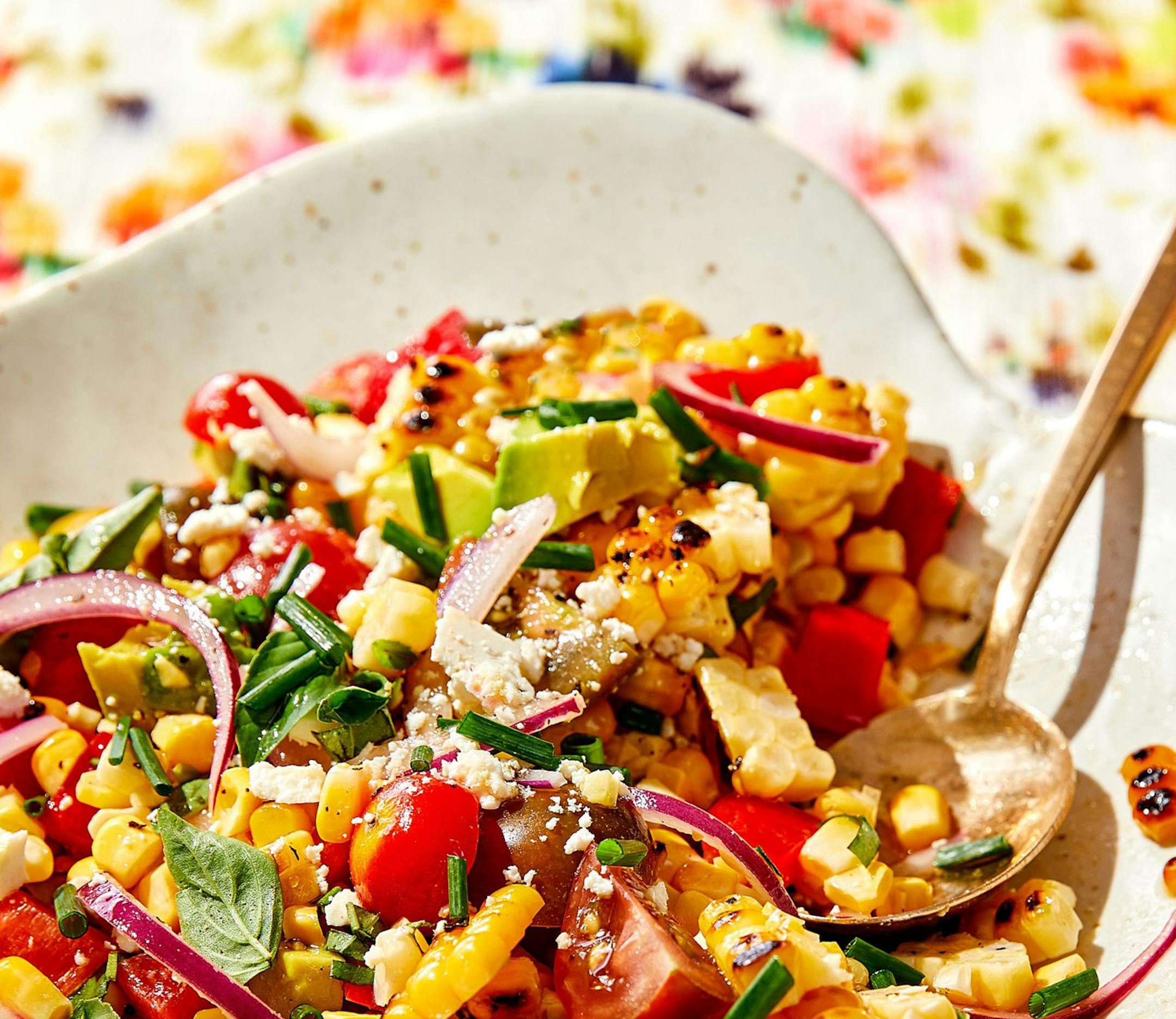 Grilled Corn Salad from Maria Provenzano's "Everyday Celebrations From Scratch" (Harper Horizon, 2022). Photo: Leslie Grow &amp; Bree McCool