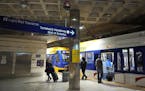 Riders arrived by train at the Metro Transit Terminal 1 Lindbergh station Wednesday at MSP Airport.