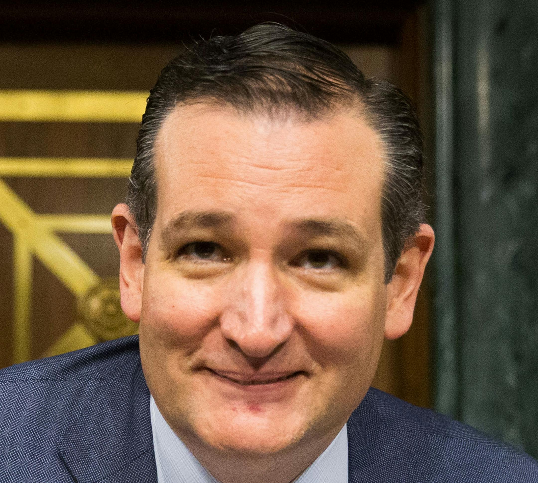 Senate Oversight, Agency Action, Federal Rights and Federal Courts subcommittee Chairman, Republican presidential candidate, Sen. Ted Cruz, R-Texas, arrives on Capitol Hill in Washington, Wednesday,July 29, 2015, to preside over the subcommittee's hearing where Internal Revenue Service (IRS) Commissioner John Koskinen testified on IRS targeting, focusing on progress of agency reforms and congressional options. (AP Photo/Andrew Harnik) ORG XMIT: MIN2015080420080576