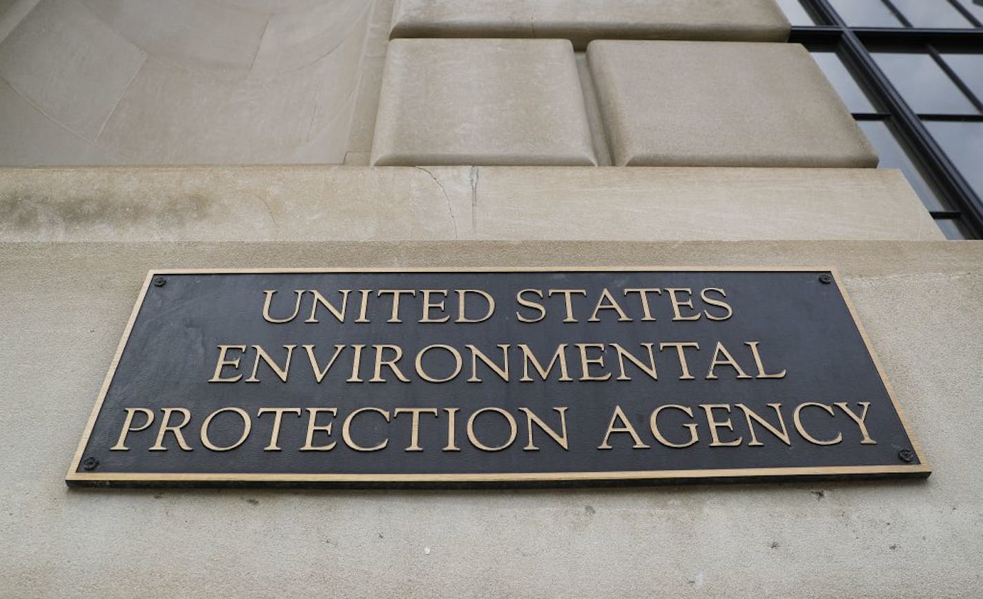 FILE - In this Sept. 21, 2017, file photo, the Environmental Protection Agency (EPA) Building is shown in Washington. The EPA announced five brownfields grants to Minnesota communities.