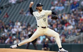 Twins pitcher Bailey Ober delivers during the first inning against the Texas Rangers on Friday at Target Field.