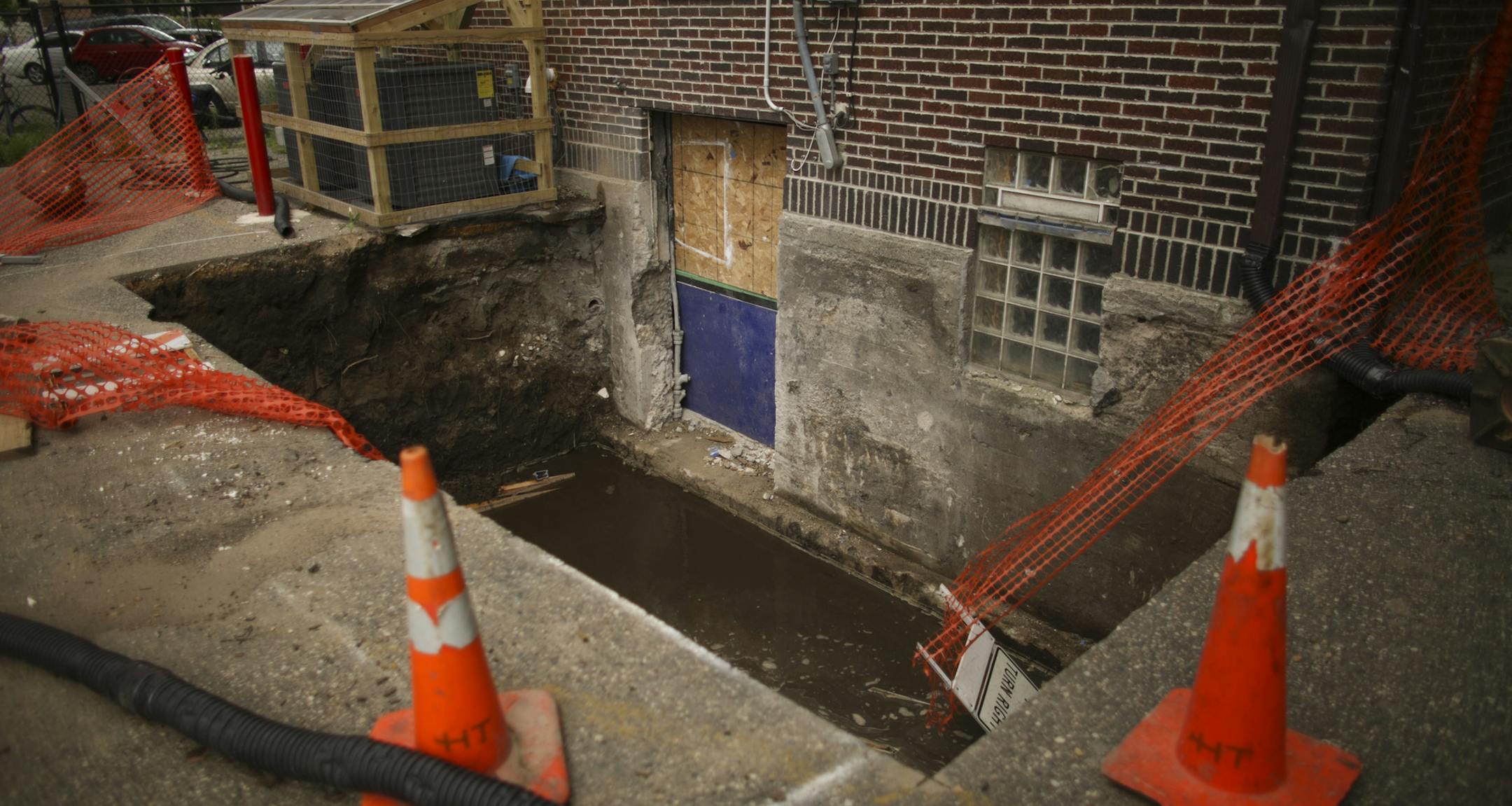 Sigma Chi, the fraternity with a building on University Ave., is beginning an extensive renovation of their basement. The work was shown Monday afternoon. JEFF WHEELER ï jeff.wheeler@startribune.com The University of Minnesota has created a loan program to assist fraternities and sororities that want to fix up their aging properties. Delta Chi is among several fraternities on frat row that are having renovations done now. The building was photographed Monday afternoon, June 22, 2015 in Minn