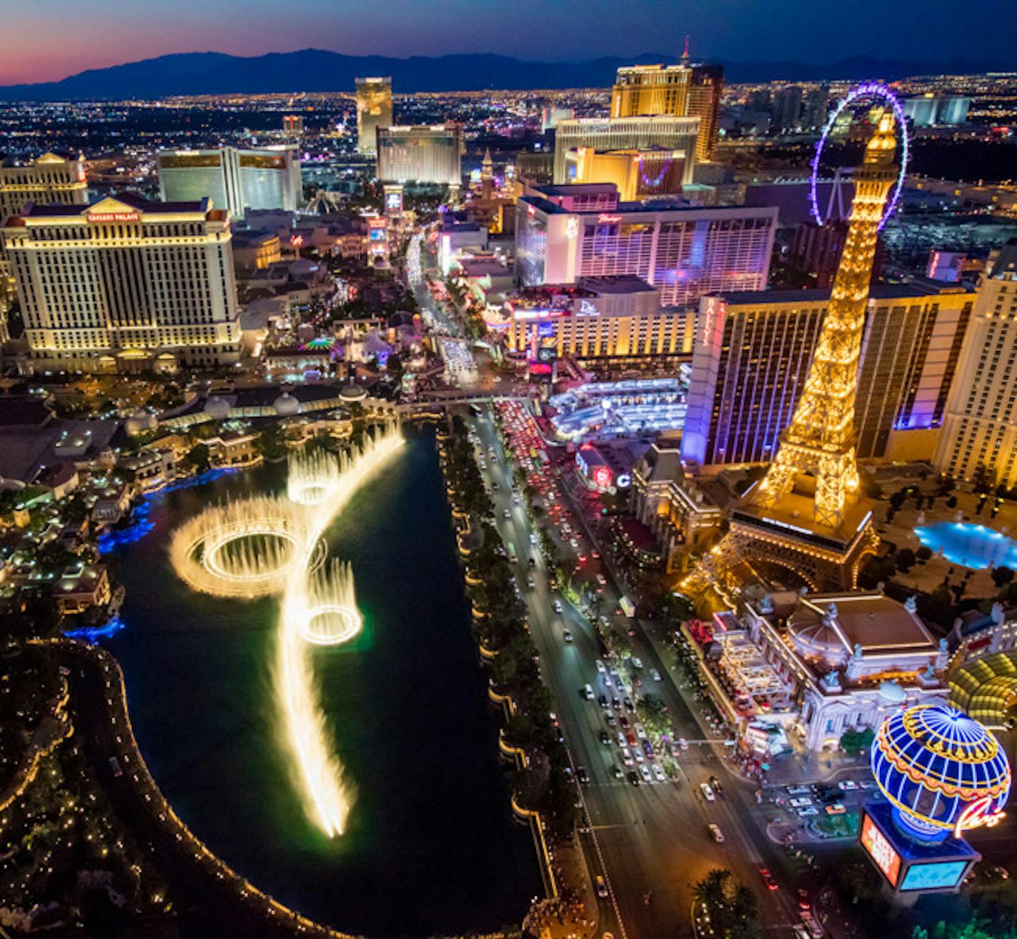 The nightime view from the penthouse suites at The Cosmopolitan of Las Vegas. MUST CREDIT: Cosmopolitan of Las Vegas.