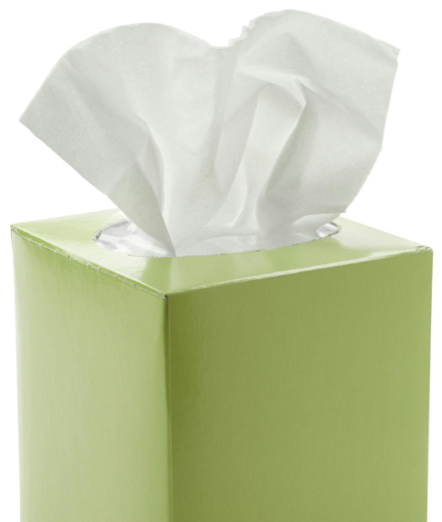 Green box of tissue or Kleenex istockphoto.com