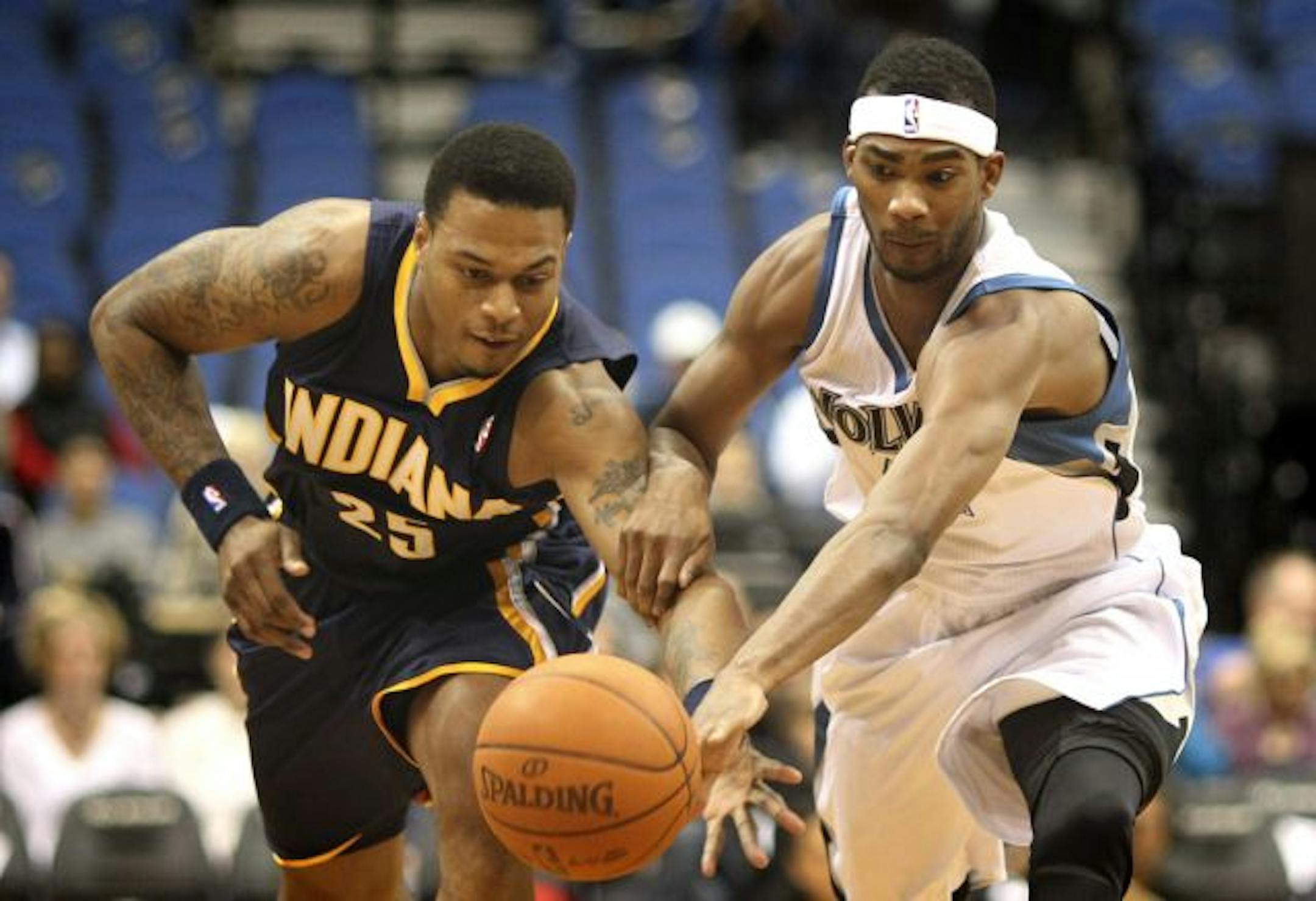 Corey Brewer, right, in 2010 while with the Timberwolves.