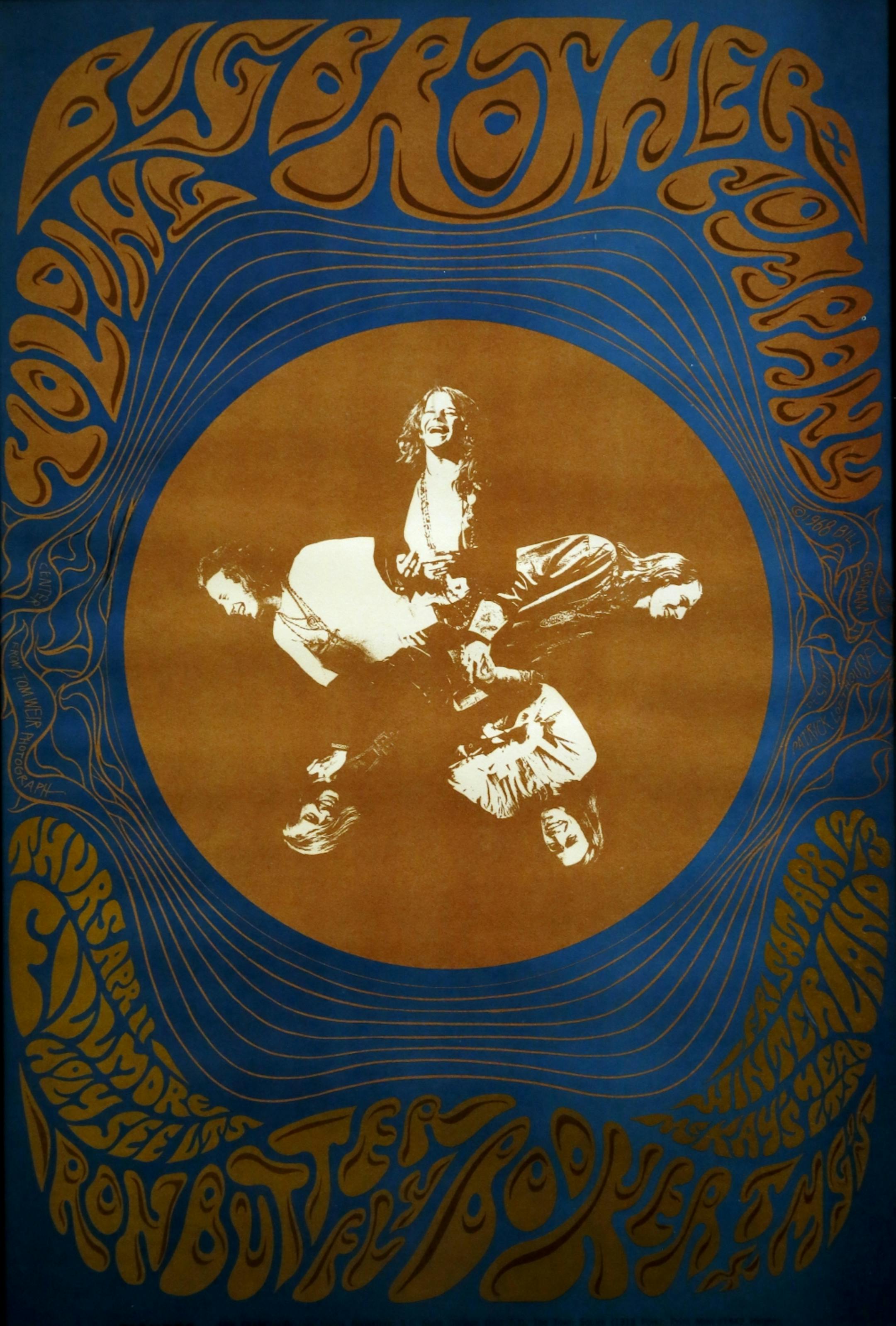 Historic poster that hang on the walls at the Fillmore. photos of historic rock sites in San Francisco , CA.