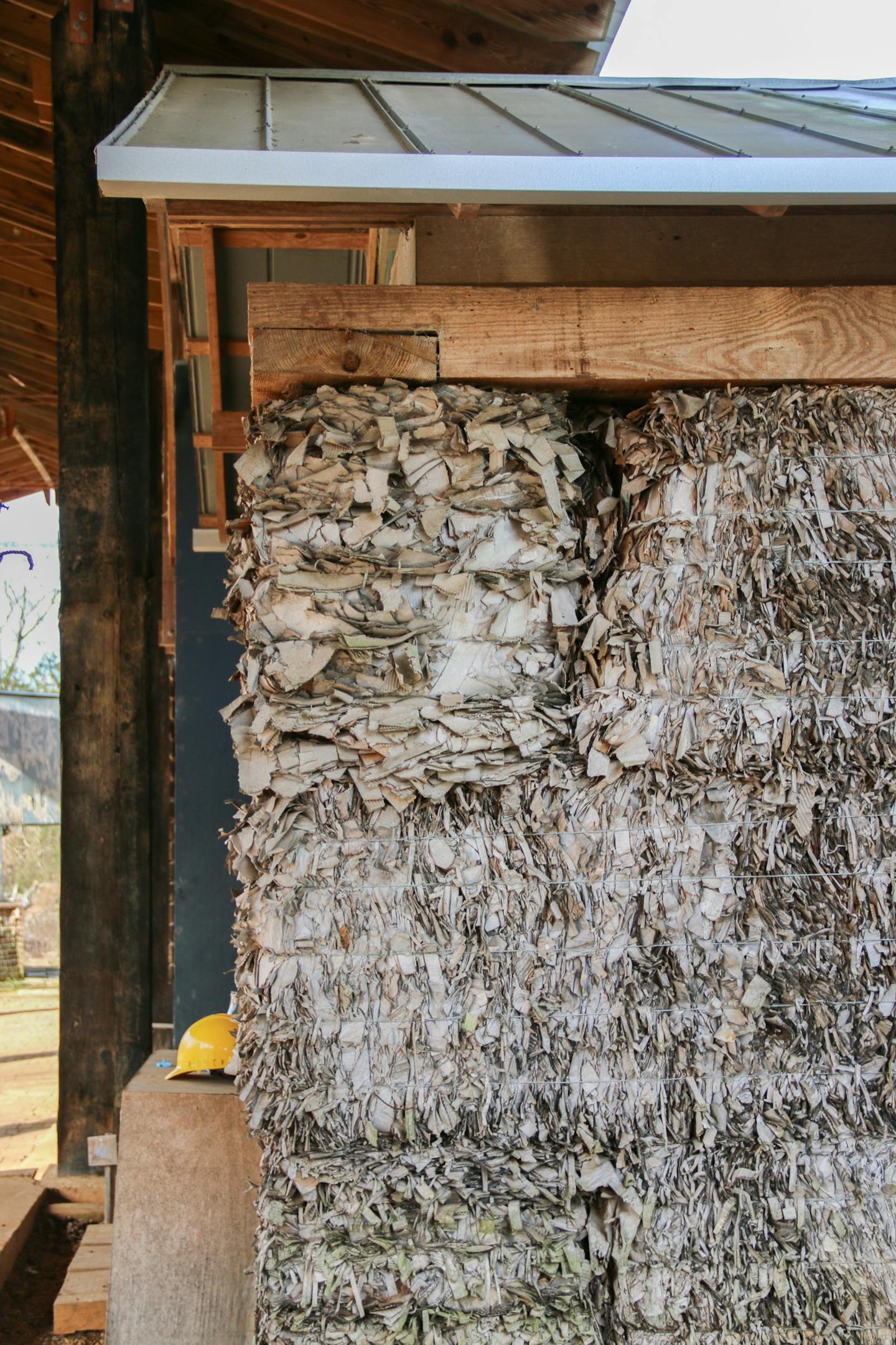 The cardboard walls of one of the student pods at Rural Studio highlight the school's emphasis on innovative and inexpensive (and often reused) materials. Jillian Banner, special to the Star Tribune