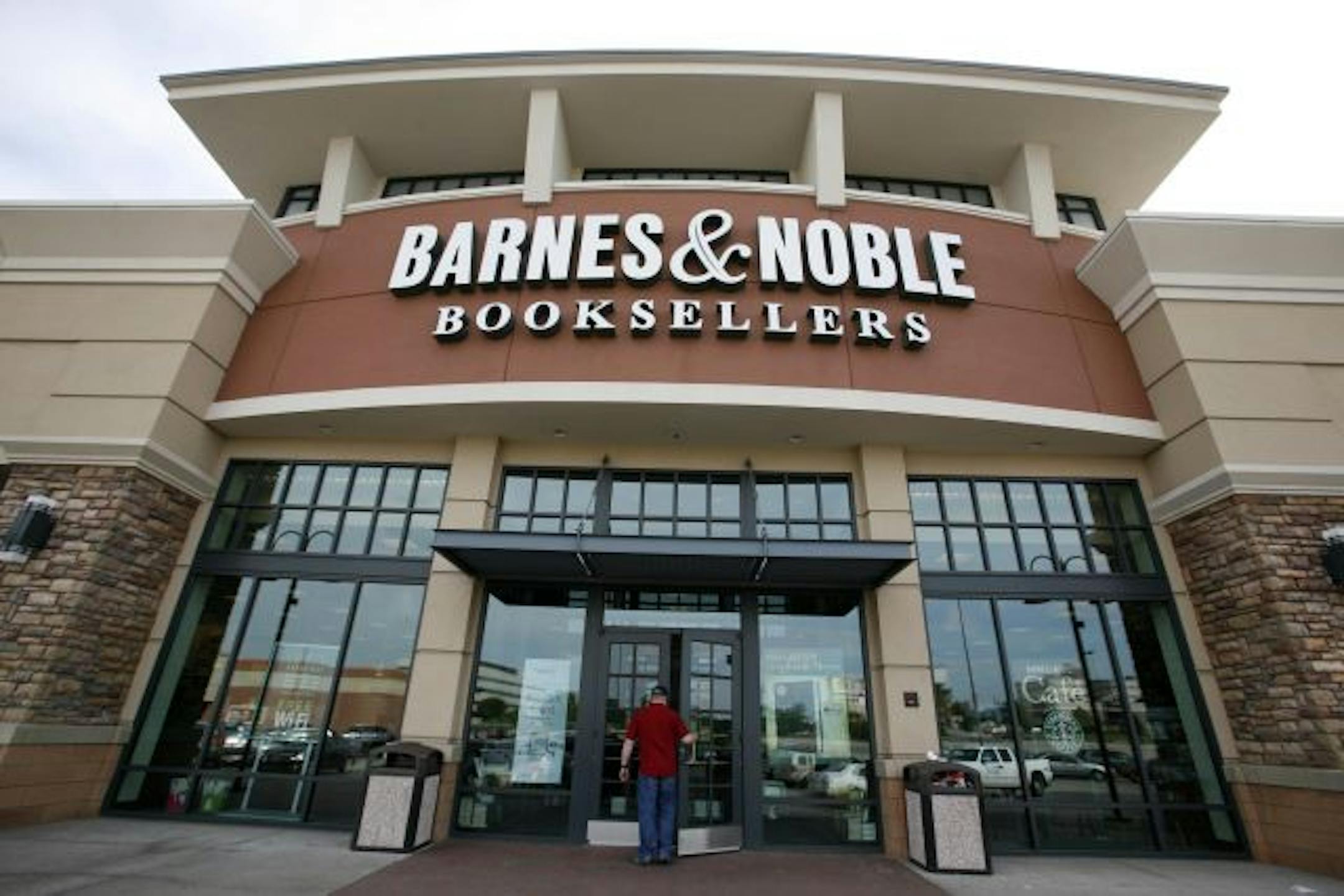 In this photo taken June 8, 2010, a customer enters a Barnes & Noble in Bethel Park, Pa. Barnes & Noble Inc., releases quarterly earning Monday, June 28, 2010, after the market close.