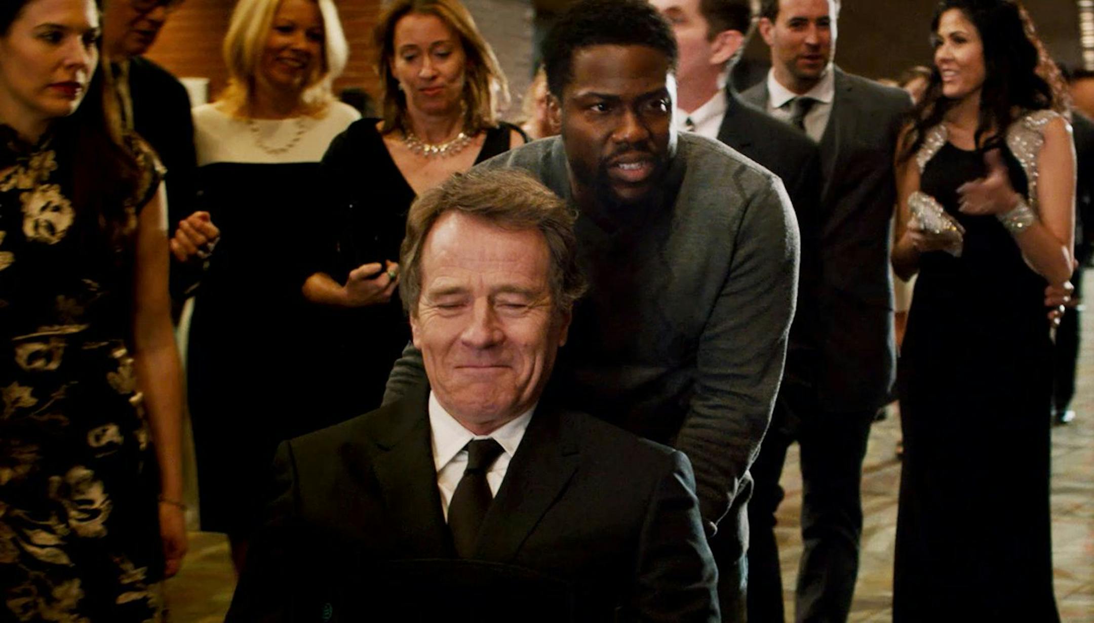 Bryan Cranston and Kevin Hart in "The Upside."