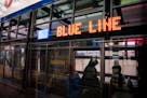 A Blue Line train leaves the Lake Street Midtown Station in January. Officials plan to extend the line out to Brooklyn Park.