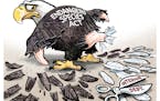 Sack cartoon: Trimming the Endangered Species Act