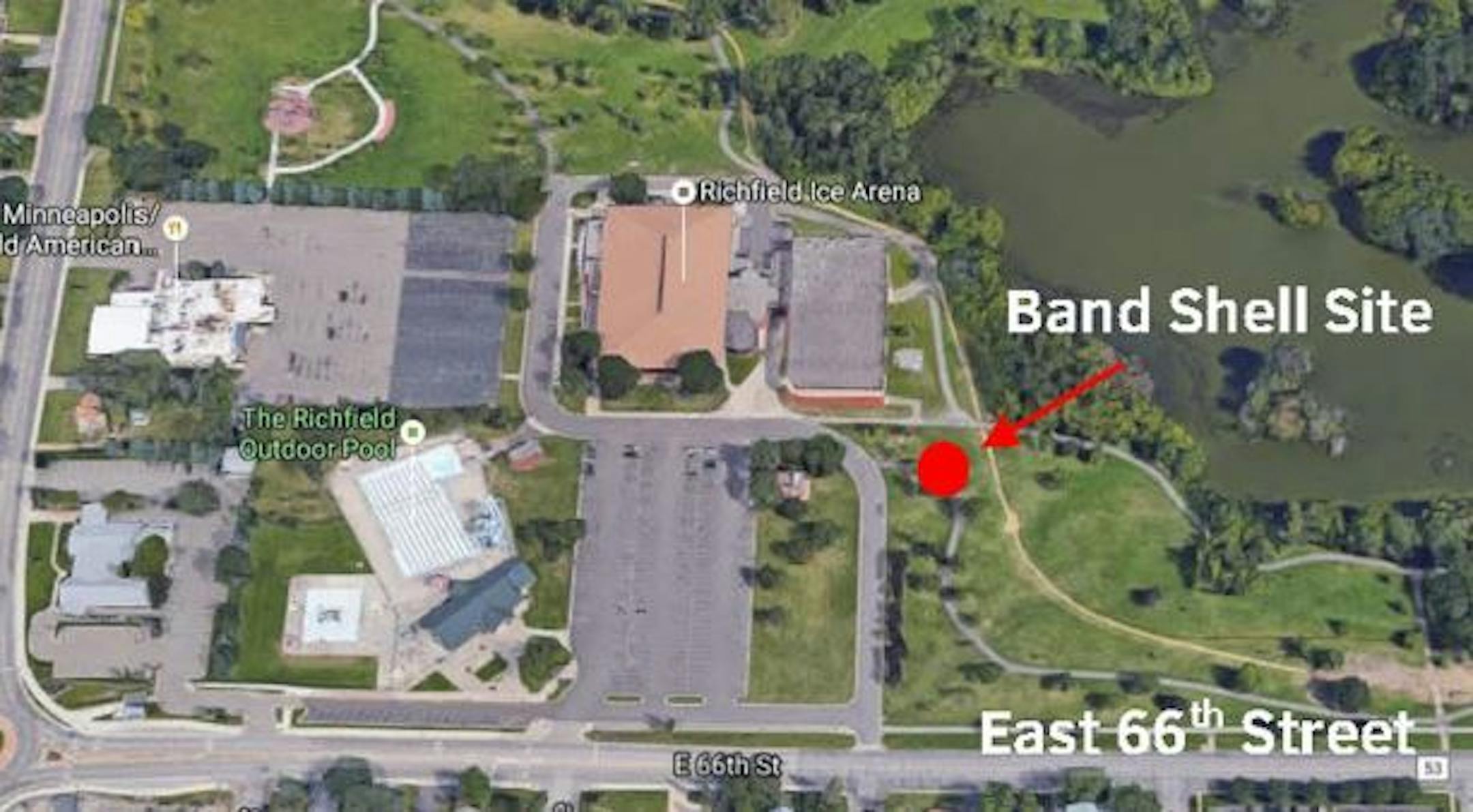 Site of planned Richfield band shell.