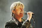 David Bowie performed at the Isle of Wight Festival in 2004.