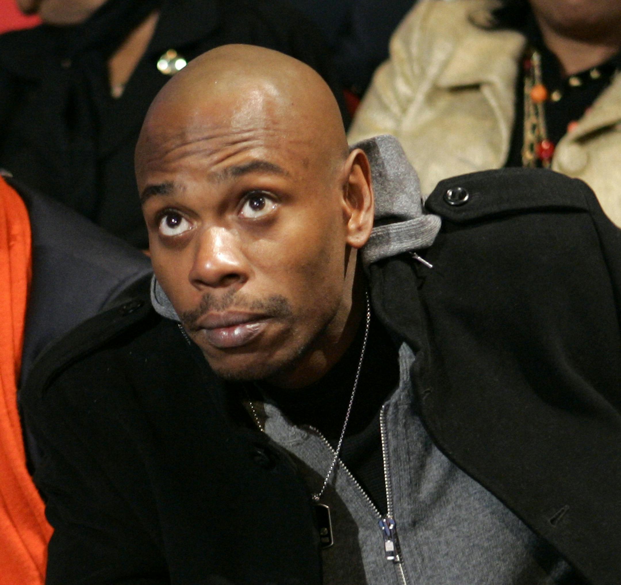 Comedian Dave Chappelle attends the Democratic presidential debate sponsored by CNN and the Congressional Black Caucus Institute between Democratic presidential hopefuls Sen. Barack Obama, D-Ill., Sen. Hillary Clinton, D-N.Y., and former Sen., John Edwards, D-N.C., in Myrtle Beach, S.C., Monday, Jan. 21, 2008. (AP Photo/Charles Rex Arbogast) ORG XMIT: SCCA121