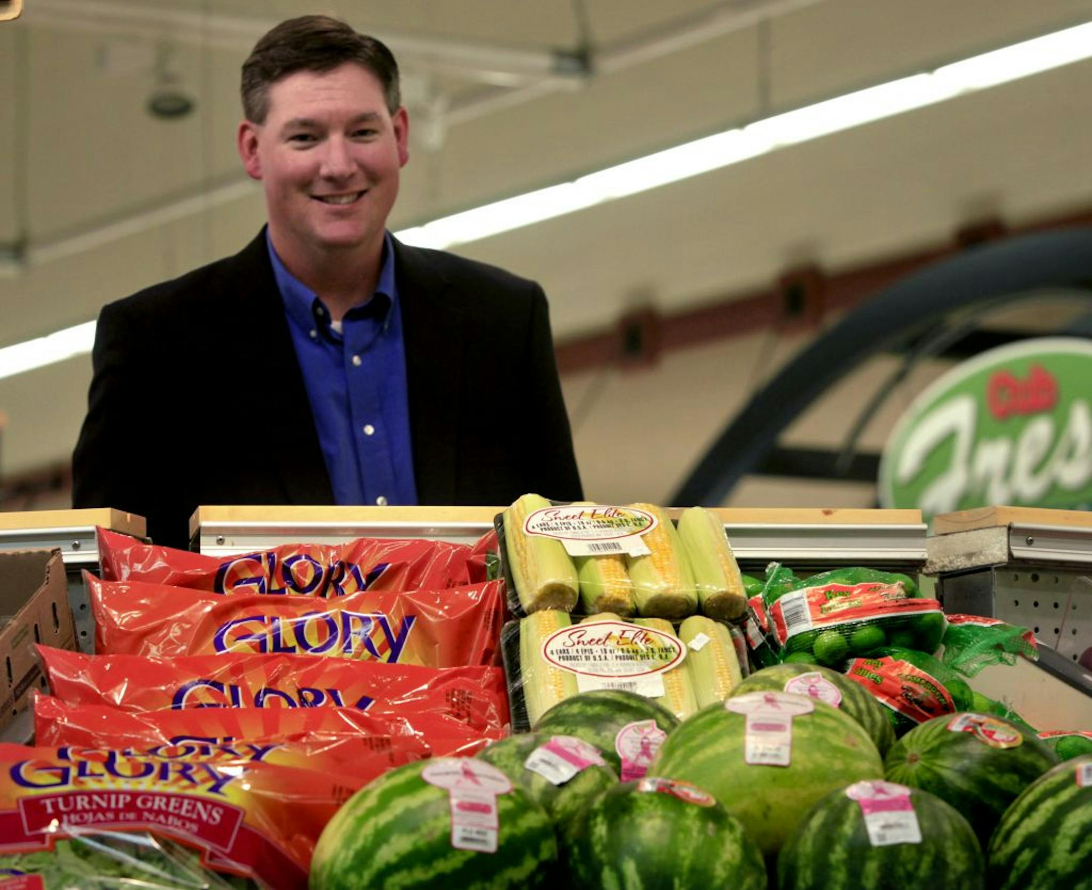Drew Schwartzhoff, Director of Marketing at C.H. Robinson in the Eden Prairie Cub foods at 8015 Den Road on June 26, 2012.