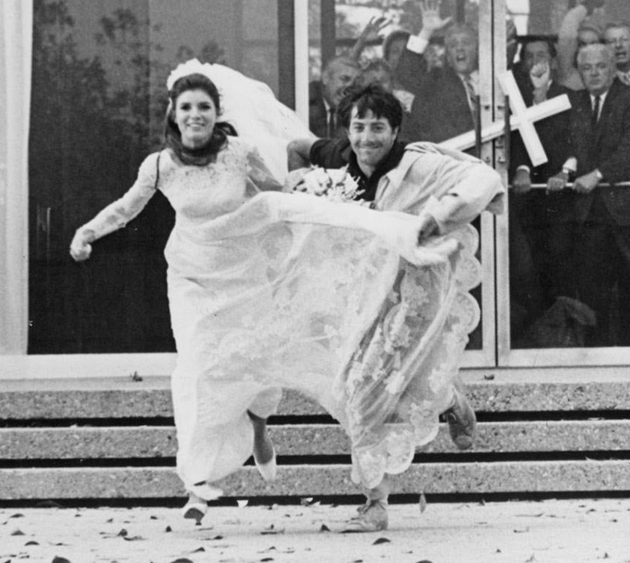 Katharine Ross and Dustin Hoffman in "The Graduate"