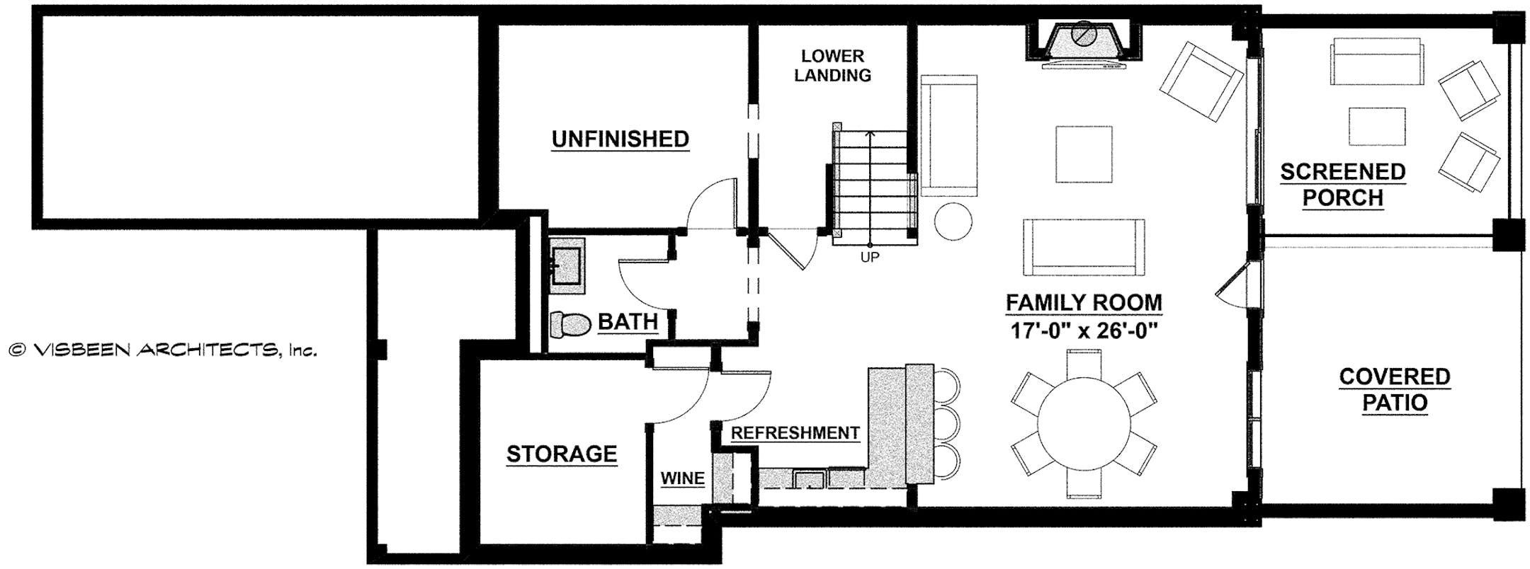 Cottage-style home enhanced by walkout level. Home plan for 071716