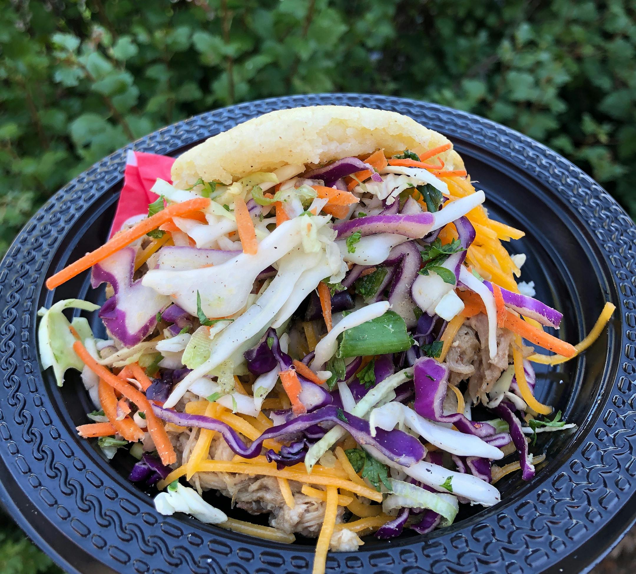 Pulled pork arepa from Arepa Bar. Nicole Hvidsten, Star Tribune