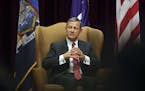 FILE-- Supreme Court Chief Justice John Roberts during a talk at the New York University School of Law in New York, Nov. 20, 2015. In a significant vi