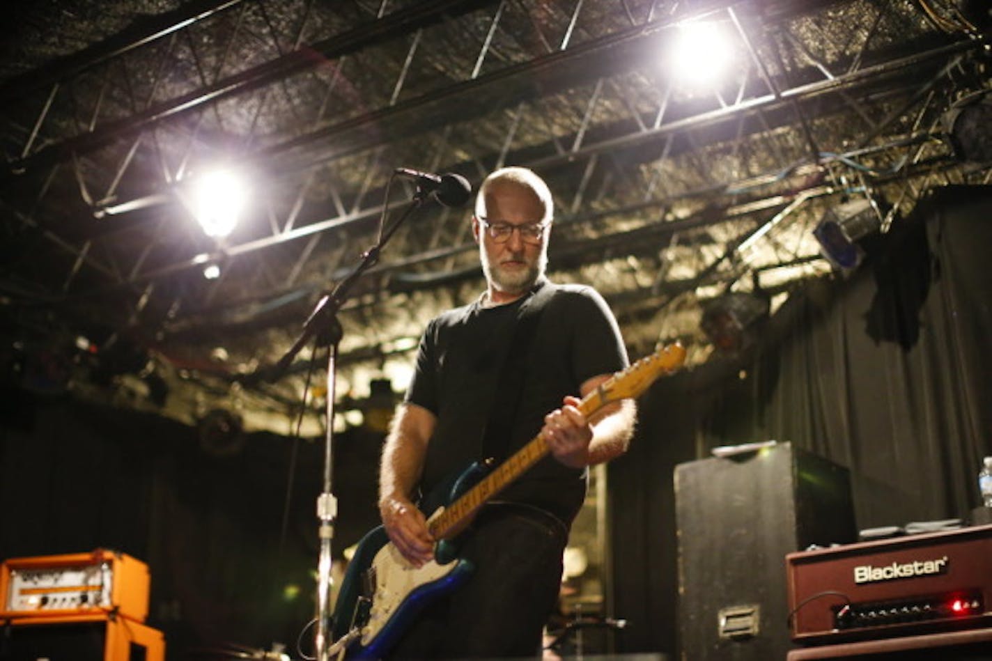 Bob Mould rehearsing in his old haunt 7th St. Entry in 2014. / Jeff Wheeler, Star Tribune