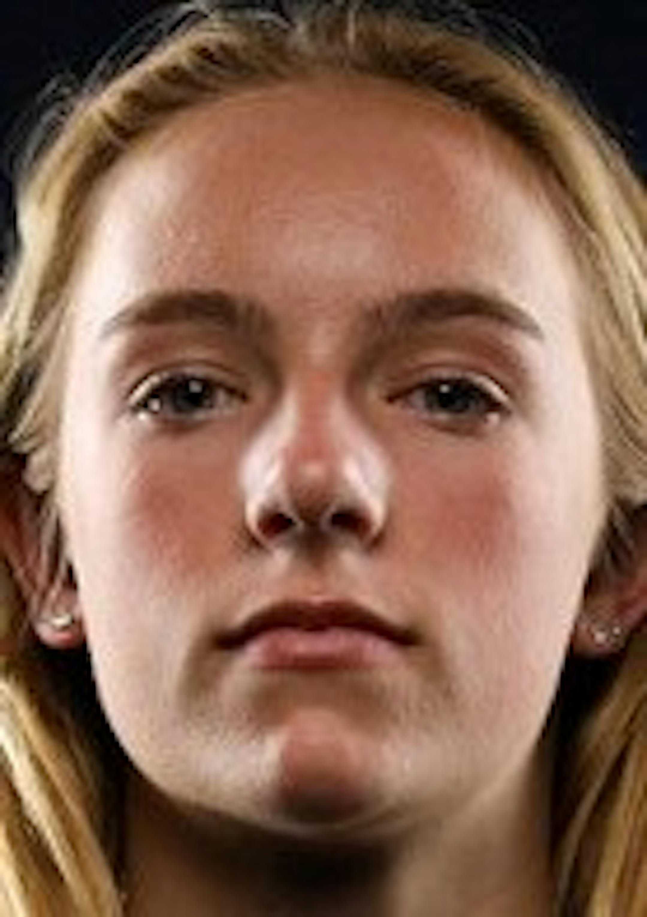 Chaney Neu, a freshman at Champlin Park High School, is the gymnastics Athlete of the Year. ] JEFF WHEELER • jeff.wheeler@startribune.com The Star Tribune's winter sports athletes of the year, photographed in the studio Sunday afternoon, March 25, 2018. ORG XMIT: MIN1803261512092254