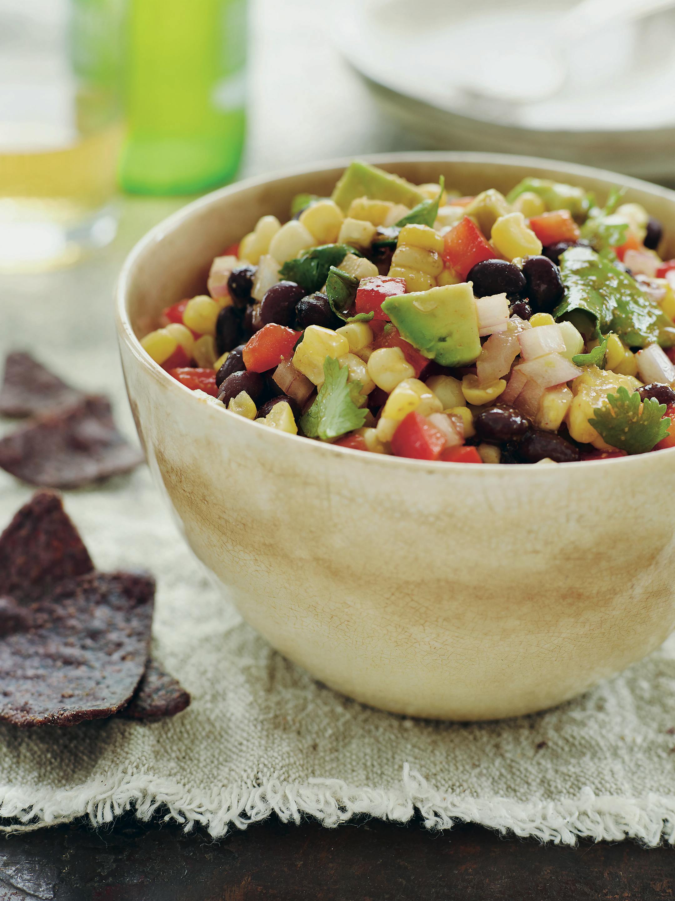 Black Bean and Corn Salad With Chipotle Honey Vinaigrette.