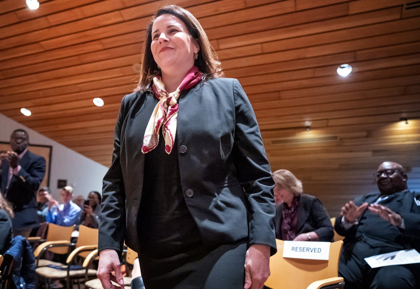 Joan Gabel rose to greet members of the Board of Regents after they unanimously voted to hire her as the university's first female president. ] GLEN STUBBE &#xd4; glen.stubbe@startribune.com Tuesday, December 18, 2018 The University of Minnesota regents are set to back Joan Gabel as the next president of the U and approve her first contract. Negotiations over her contract are complicated by competing pressures not to shortchange the U's first female president - and not to let top administrator p