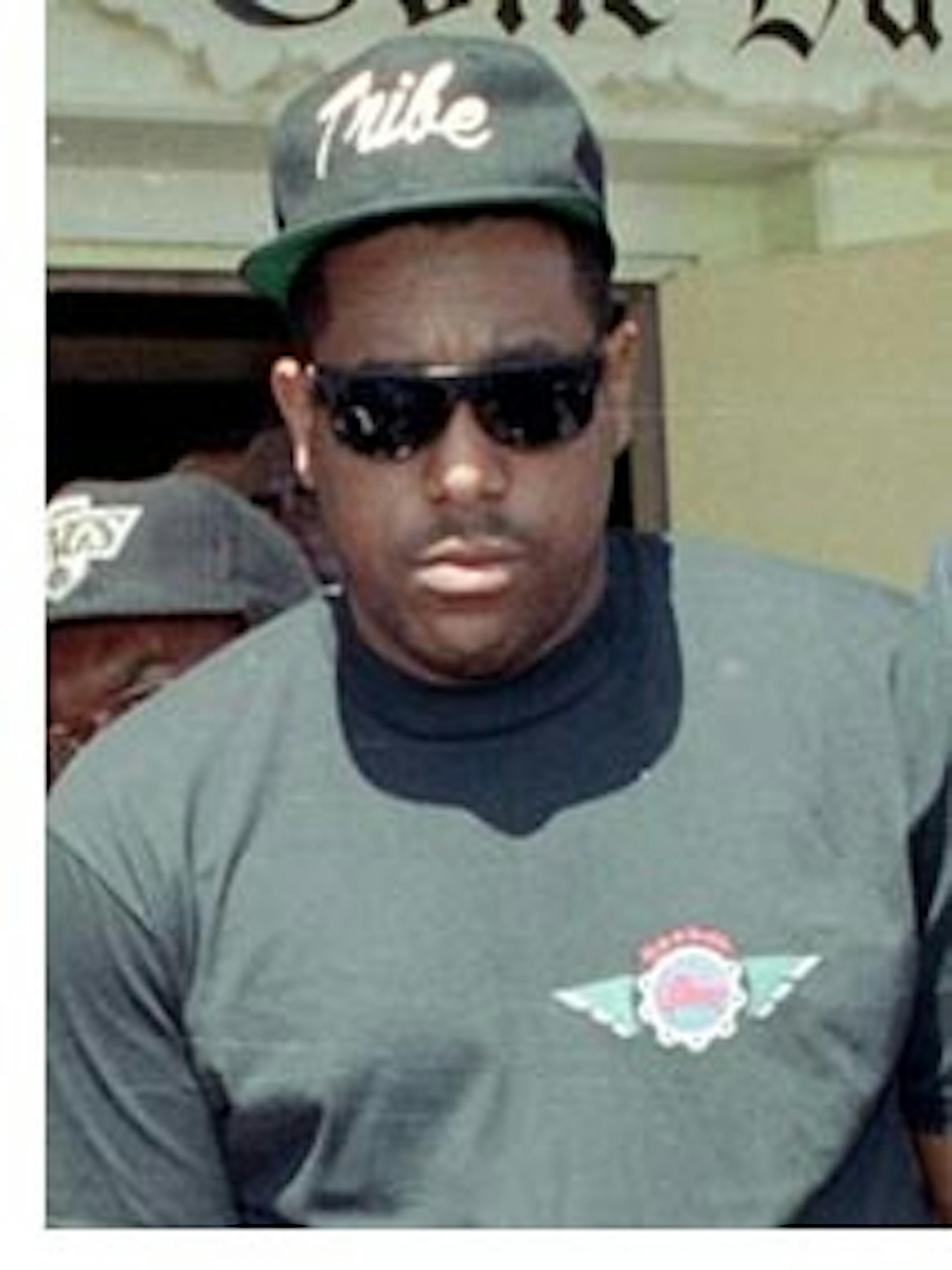 FILE -  In this April 17, 1990 file photo, rapper Tone Loc, who was born Anthony Terrell Smith, appears at a news conference at the Nickerson Gardens housing project in the Watts section of Los Angeles.  The rapper pleaded not guilty Thursday, July 14, 2011 to a felony domestic violence and weapons charge related to his arrest on June 18 on suspicion of domestic violence. (AP Photo/Nick Ut, File)