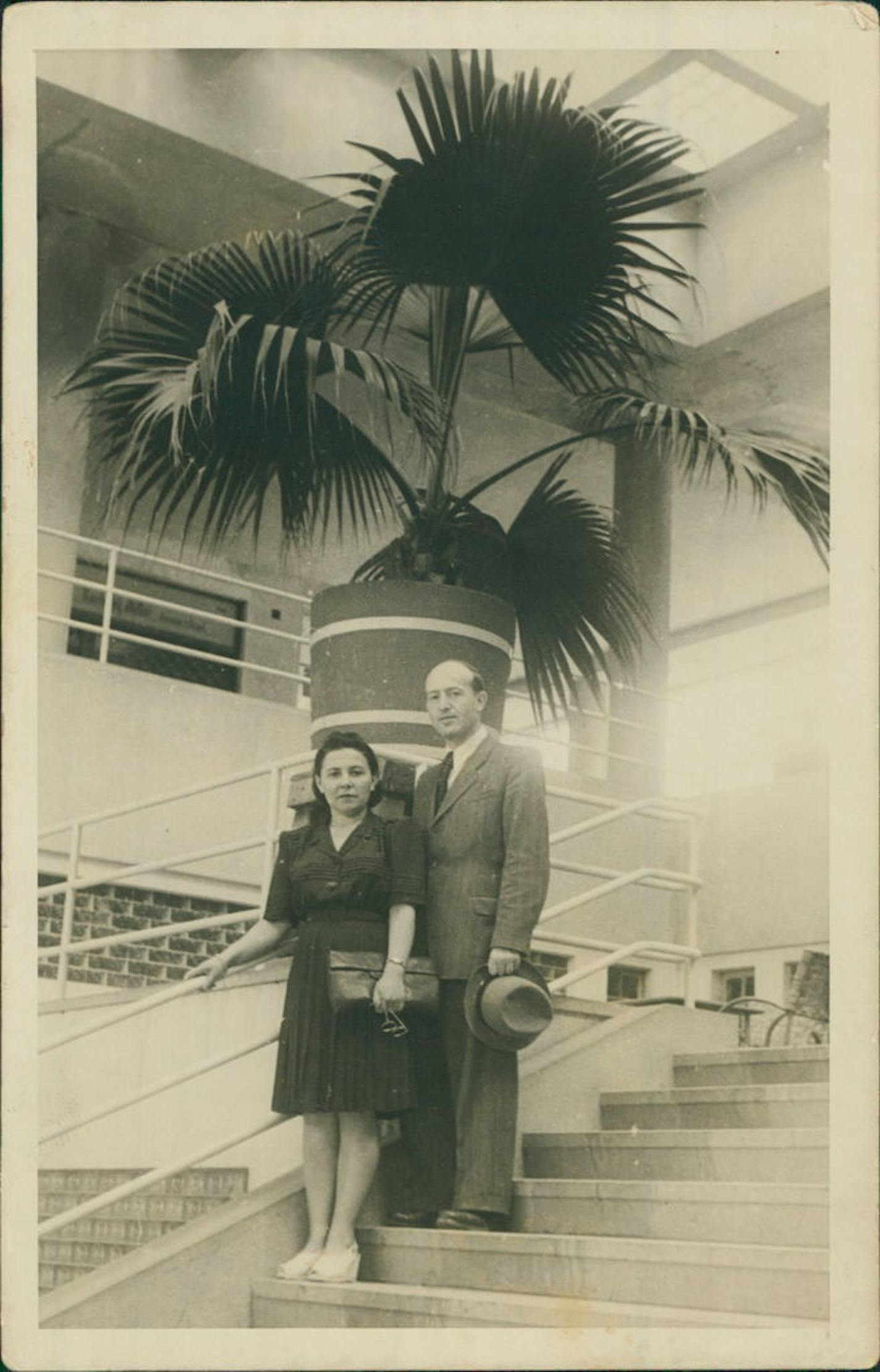 Elena "Ica" and Erno Kalina on their honeymoon in 1947.